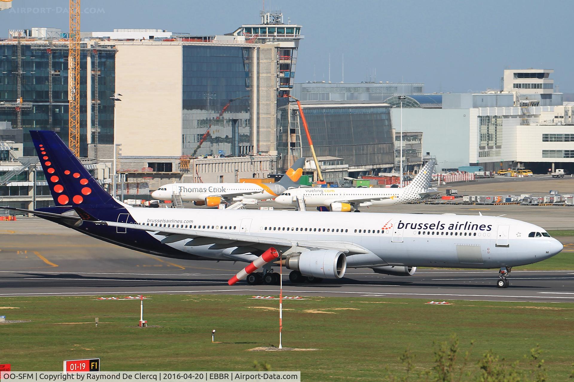 OO-SFM, 1993 Airbus A330-301 C/N 030, Take off on rwy 07R.