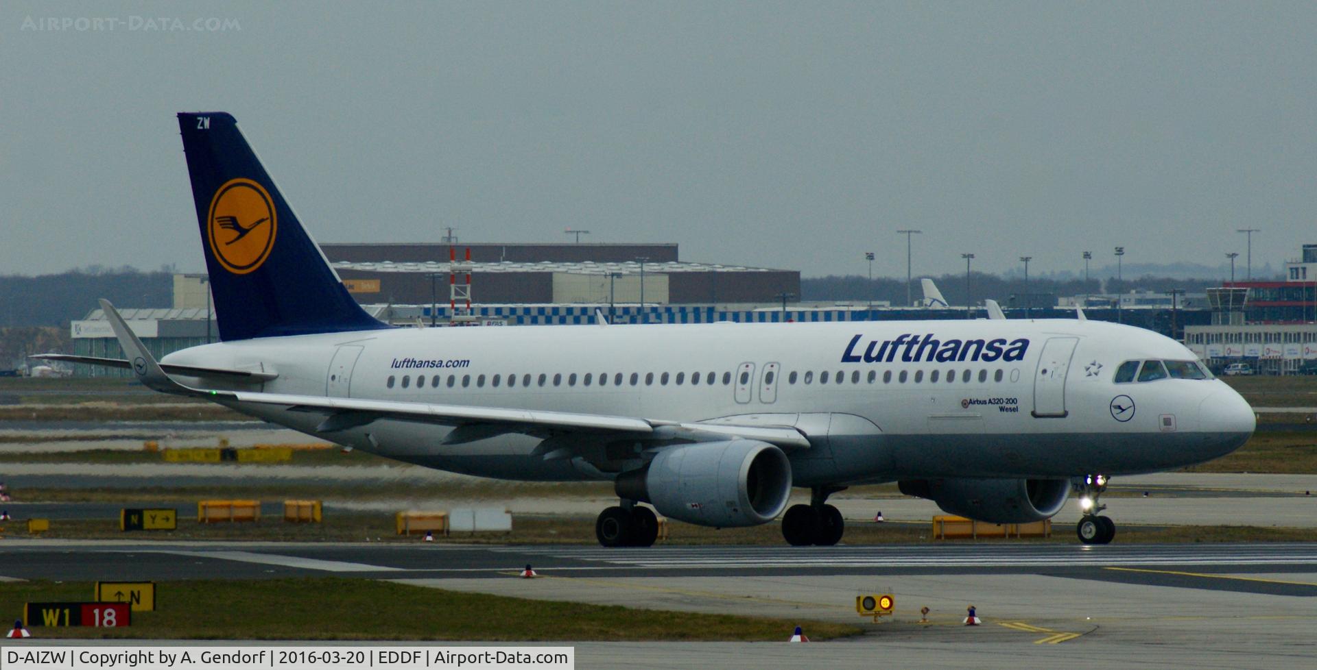 D-AIZW, 2013 Airbus A320-214 C/N 5694, Lufthansa, is here at Frankfurt Rhein/Main(EDDF)