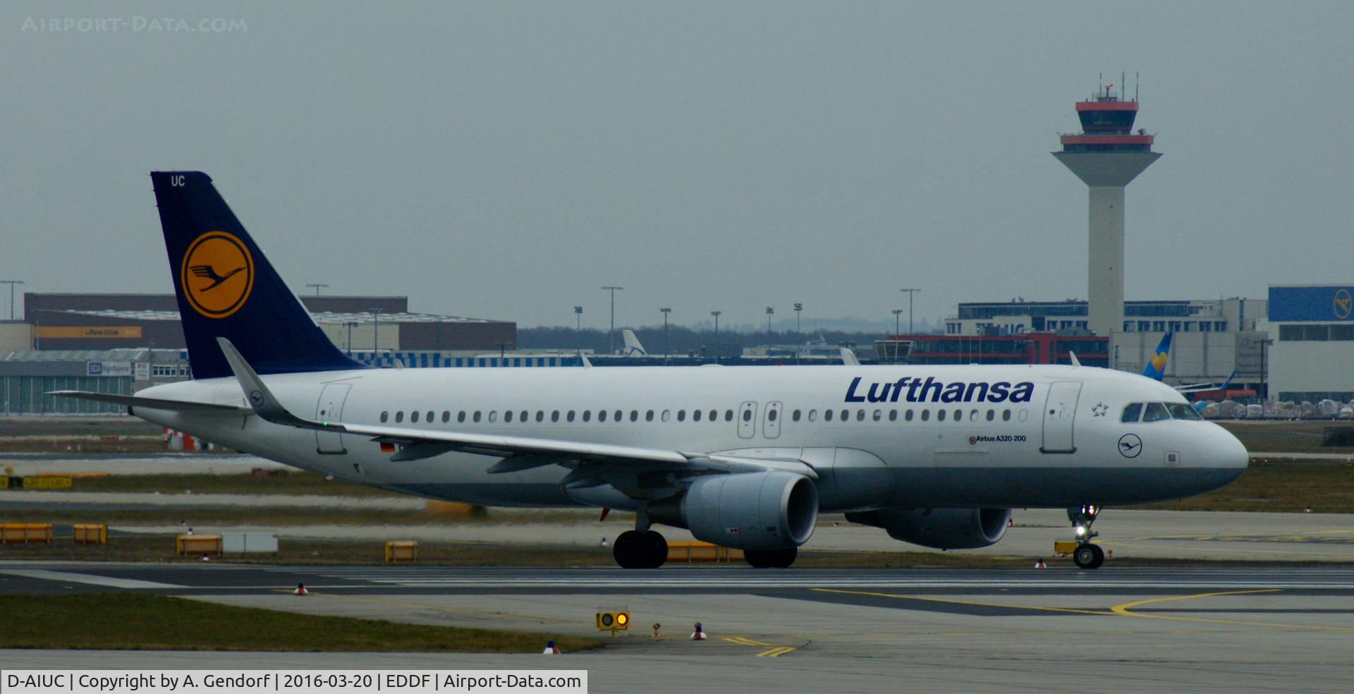 D-AIUC, 2014 Airbus A320-214 C/N 6006, Lufthansa, is here taxiing at Frankfurt Rhein/Main(EDDF)
