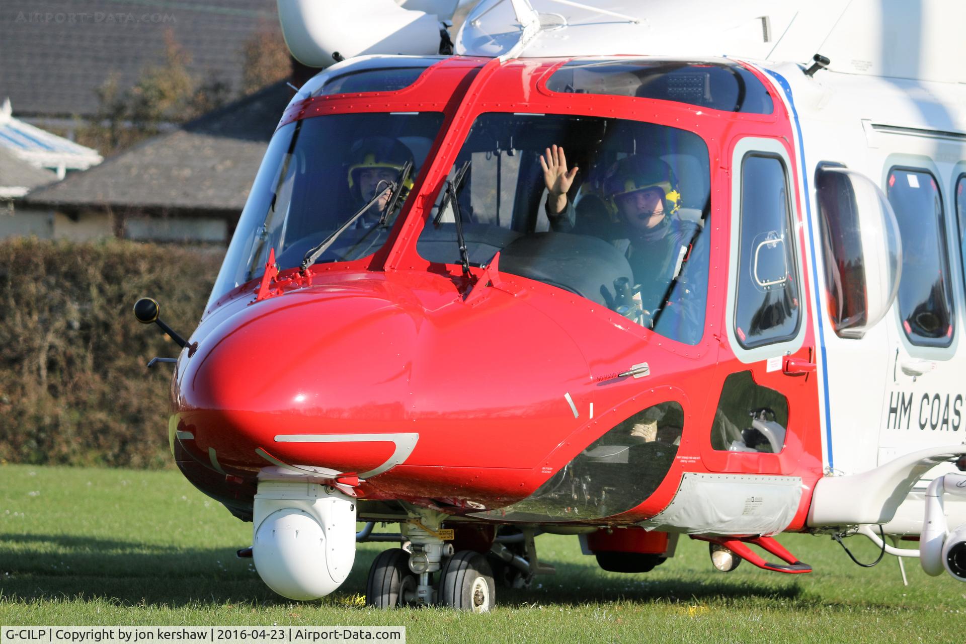 G-CILP, 2014 AgustaWestland AW-139 C/N 31590, Landed at a sports field in Bude