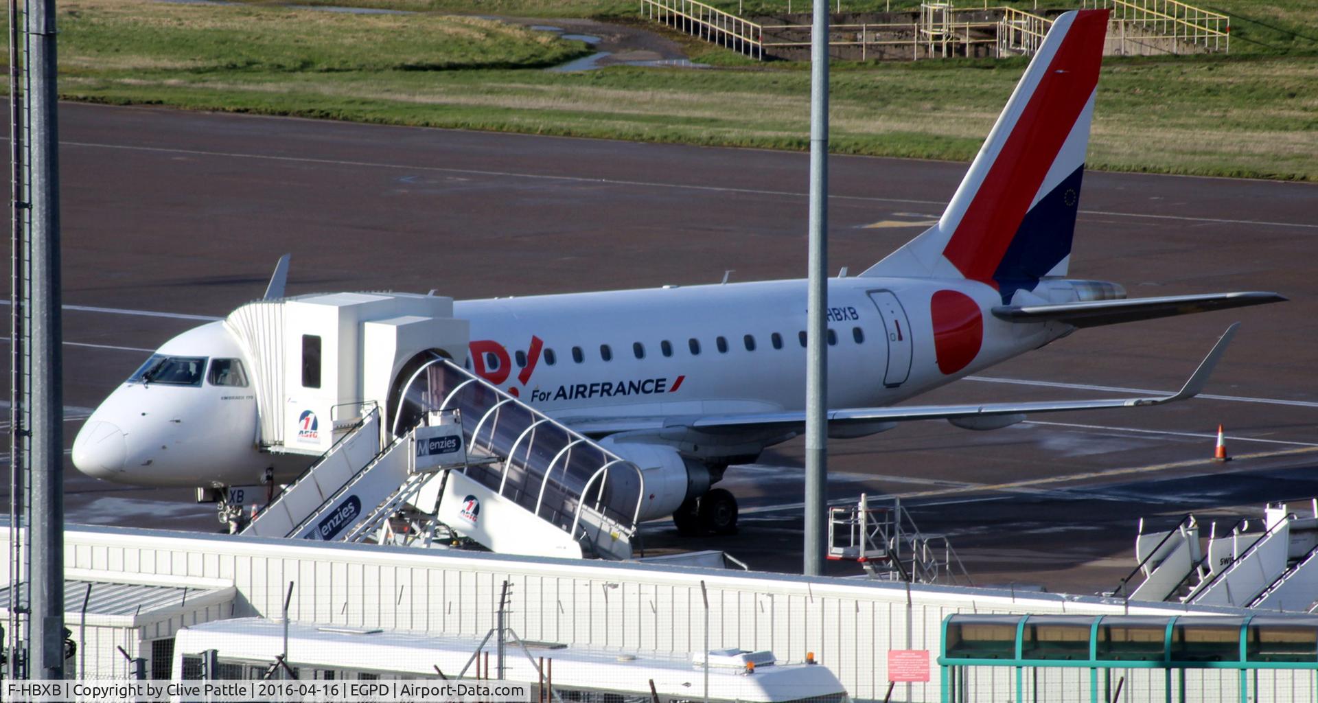 F-HBXB, 2008 Embraer 170LR (ERJ-170-100LR) C/N 17000250, At the gate at Aberdeen Airport EGPD