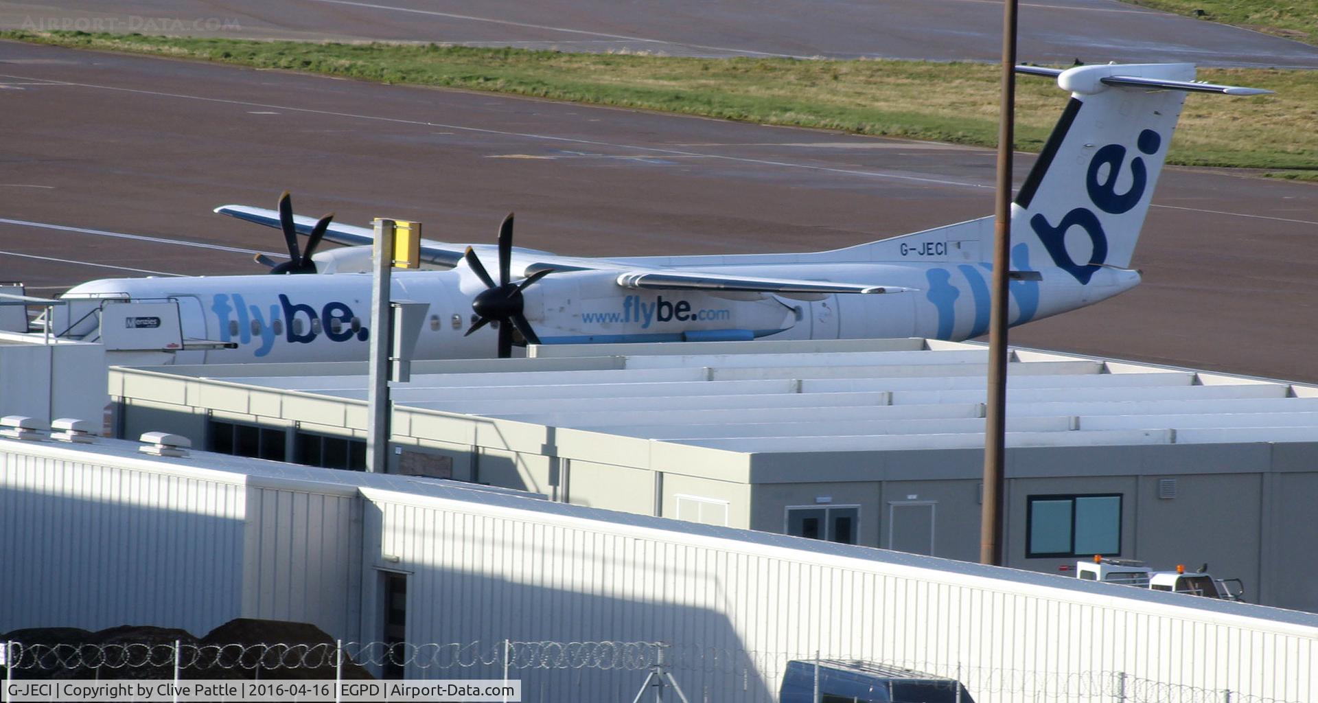 G-JECI, 2005 De Havilland Canada DHC-8-402Q Dash 8 C/N 4105, at the gate at Aberdeen Airport EGPD