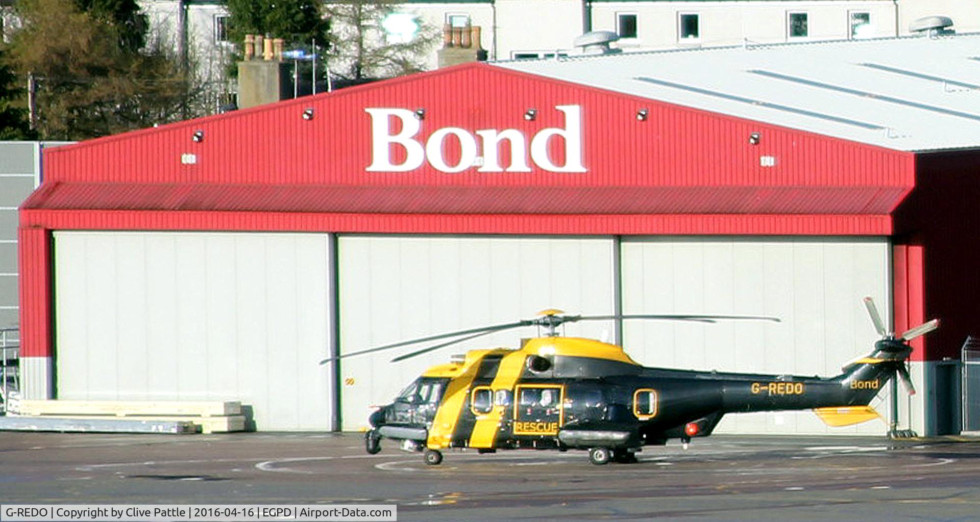G-REDO, 2005 Eurocopter AS-332L-2 Super Puma C/N 2622, Parked up at Aberdeen Airport EGPD