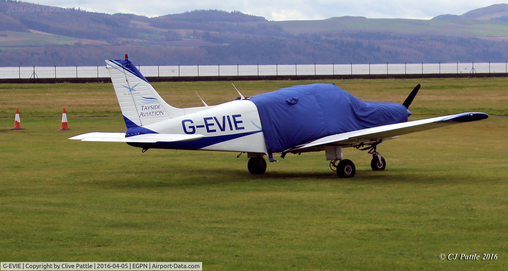 G-EVIE, 1983 Piper PA-28-161 Cherokee Warrior II C/N 28-8316043, Parked at Dundee Riverside EGPN