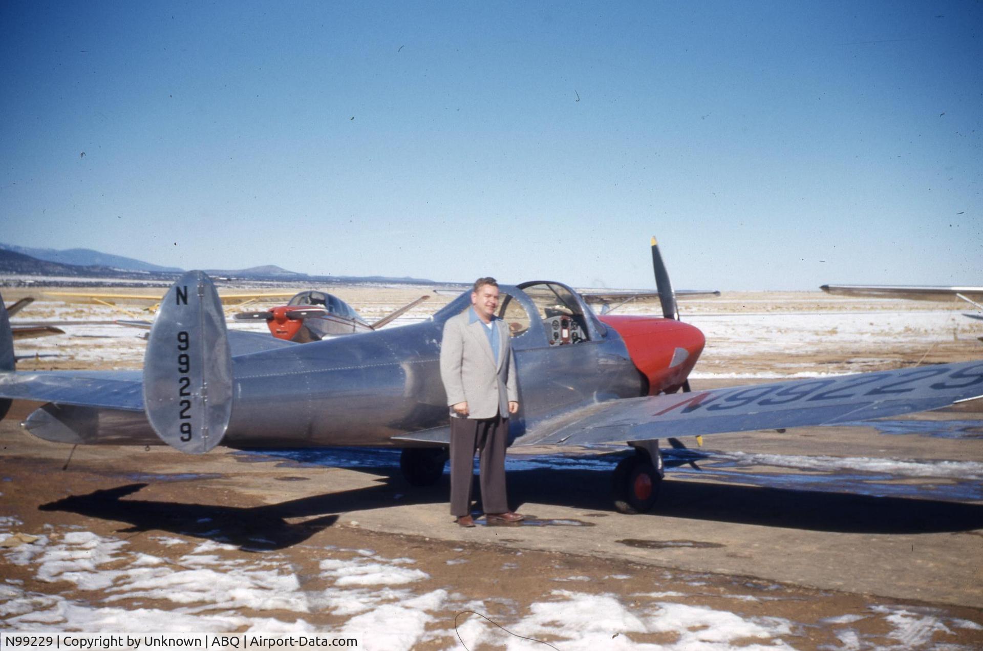 N99229, 1946 Erco 415D Ercoupe C/N 1852, Circa 1950 ABQ West Mesa Airport, Jesse D. Wright Jr.