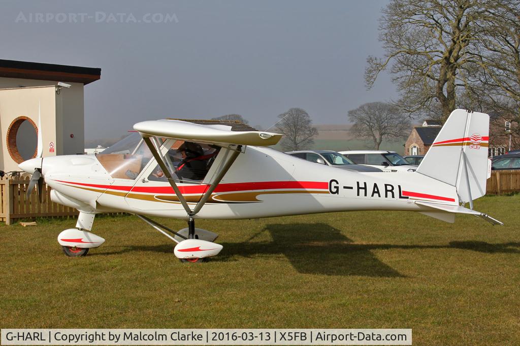 G-HARL, 2015 Comco Ikarus C42 FB100 Bravo C/N 1509-7418, Comco Ikarus C42 FB100 Bravo, Fishburn Airfield, March 2016.
