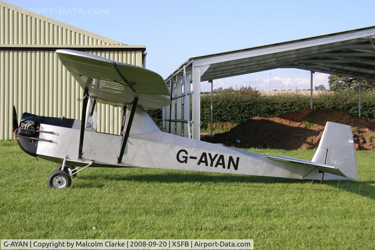 G-AYAN, 1970 Slingsby Cadet Motor Glider III C/N PFA 1385, Slingsby Cadet Motor Glider III, Fishburn Airfield, September 2008.