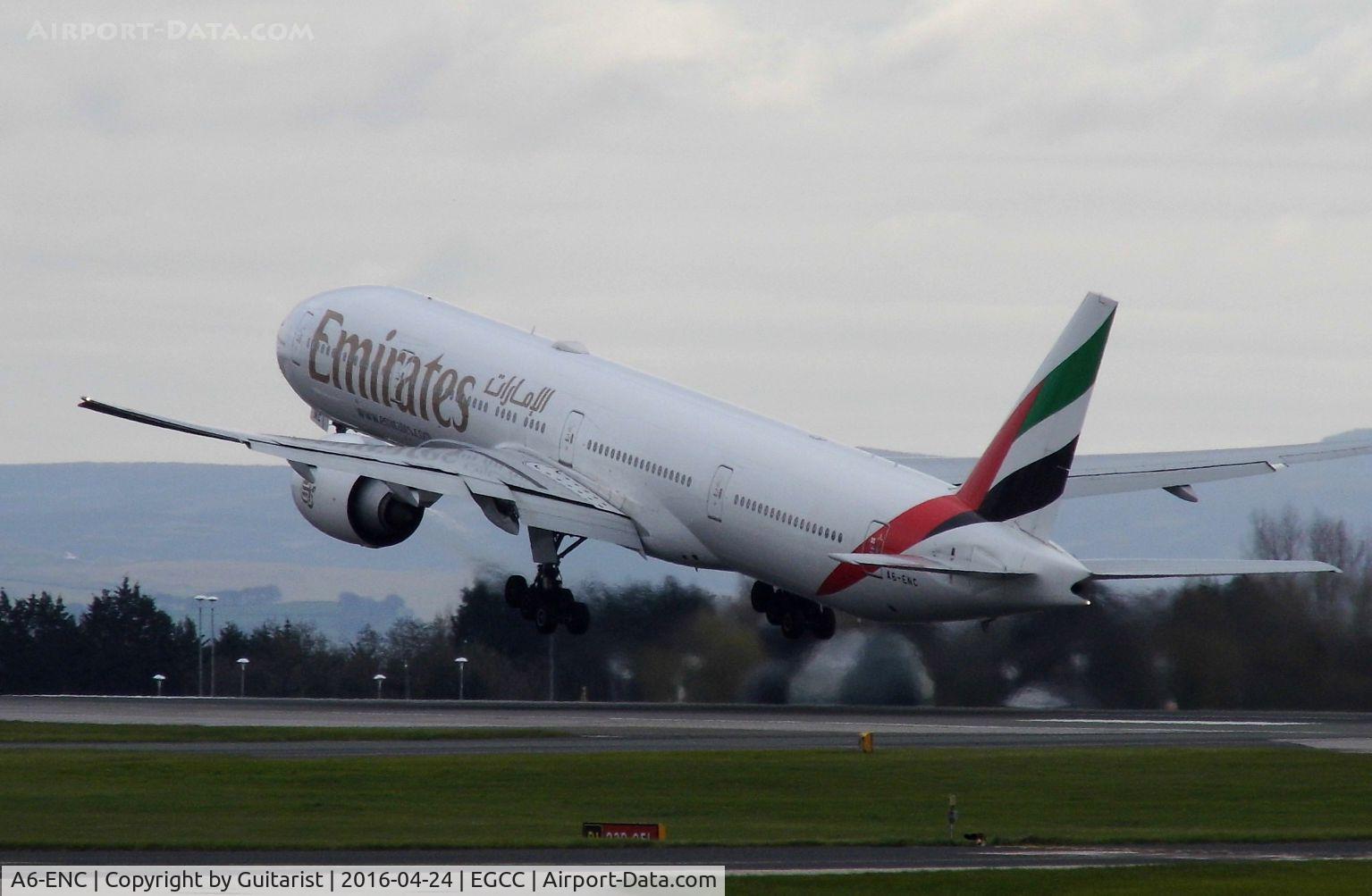 A6-ENC, 2012 Boeing 777-31H/ER C/N 41083, At Manchester