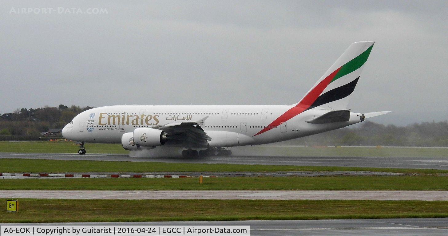 A6-EOK, 2015 Airbus A380-861 C/N 184, At Manchester