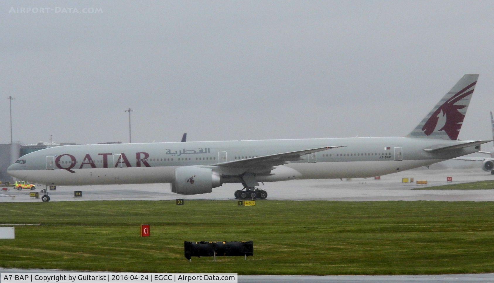 A7-BAP, 2011 Boeing 777-3DZ/ER C/N 38248, At Manchester