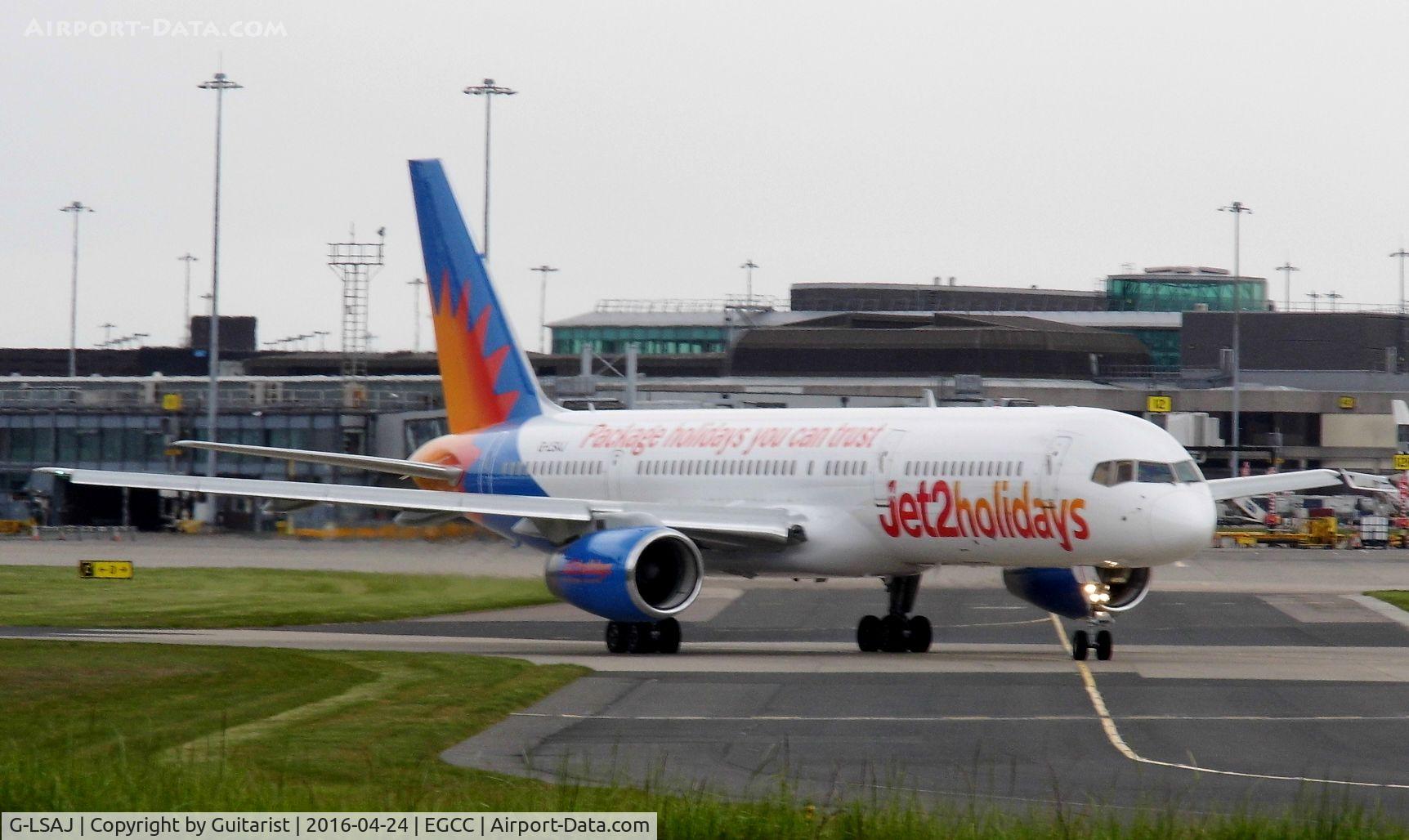 G-LSAJ, 1990 Boeing 757-236 C/N 24793, At Manchester