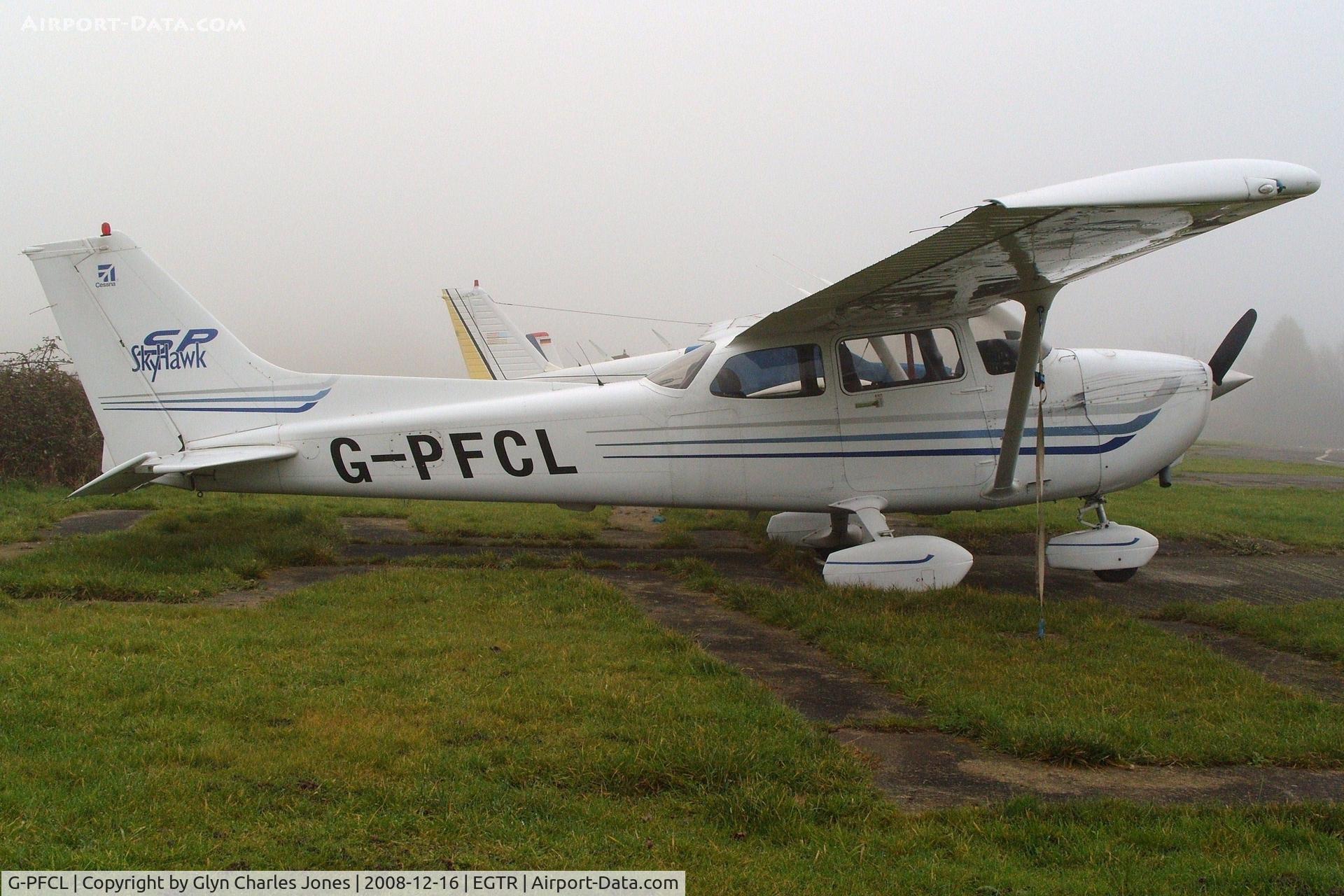 G-PFCL, 2003 Cessna 172S Skyhawk SP C/N 172S9330, Taken on a quiet cold and foggy day. With thanks to Elstree control tower who granted me authority to take photographs on the aerodrome. Previously N53287. Owned by Critical Simulations Ltd.