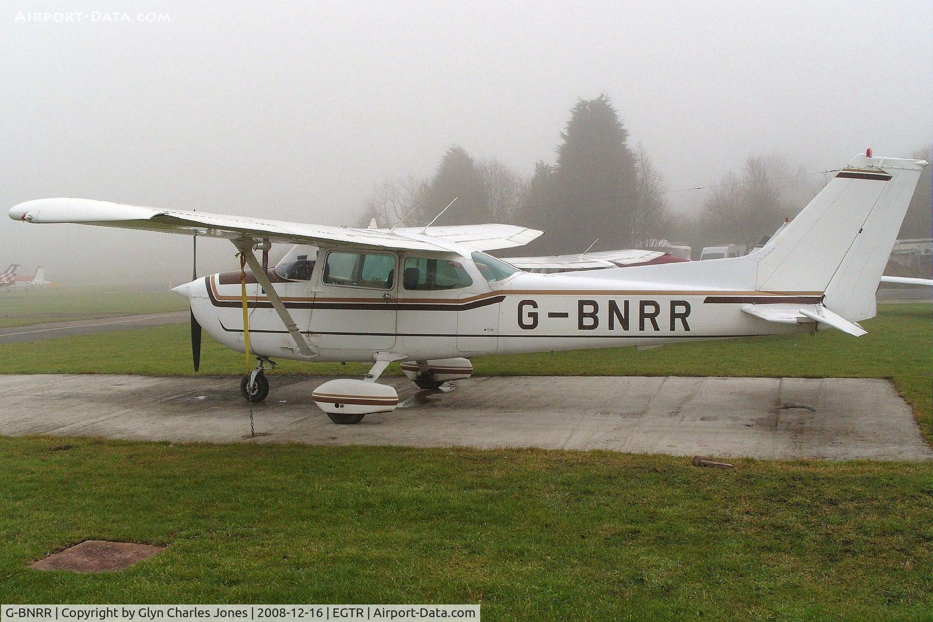 G-BNRR, 1981 Cessna 172P C/N 172-74013, Taken on a quiet cold and foggy day. With thanks to Elstree control tower who granted me authority to take photographs on the aerodrome. Previously N5213K. Owned by PHA Aviation.