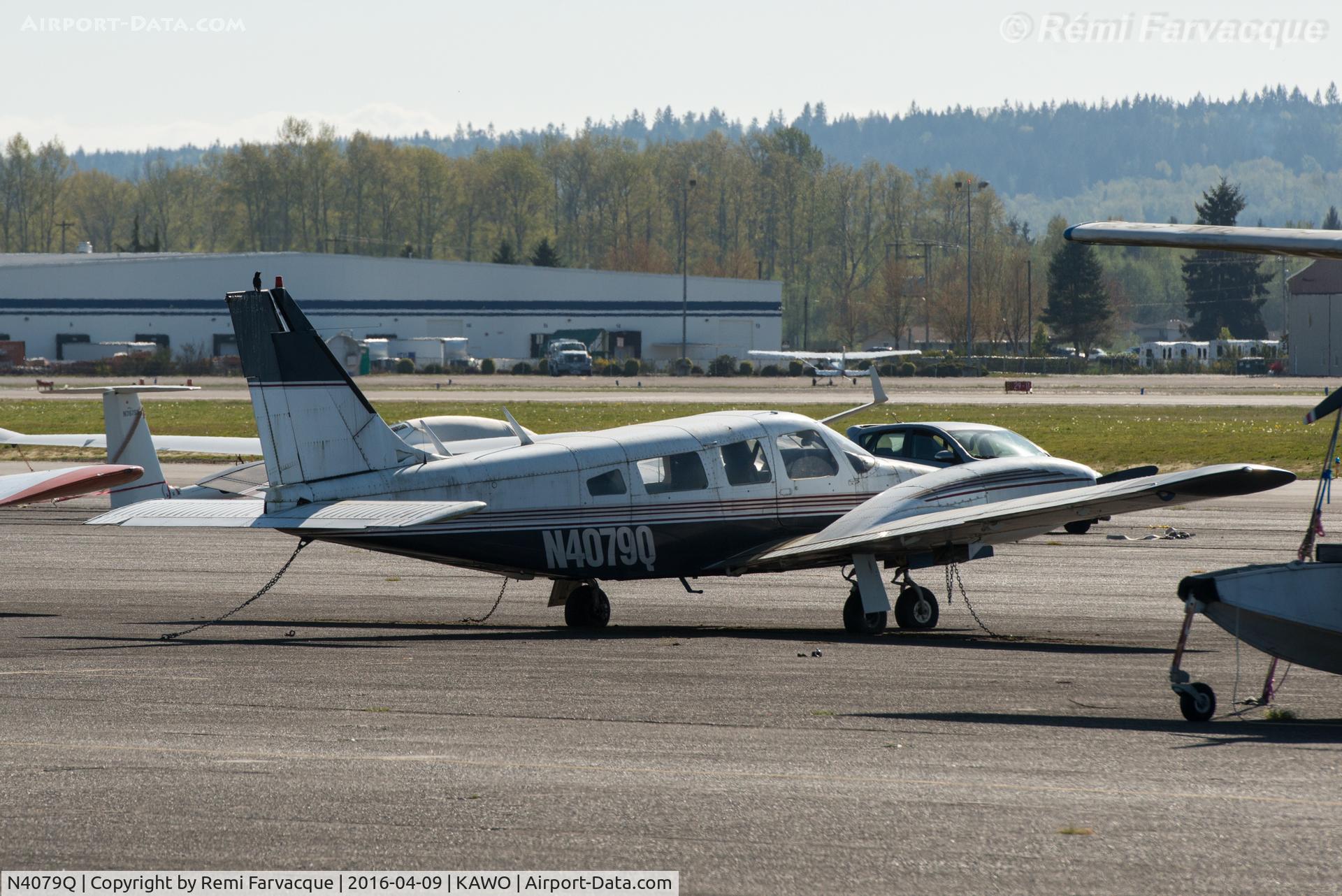 N4079Q, 1977 Piper PA-34-200T C/N 34-7770237, Parked south of main terminal building.