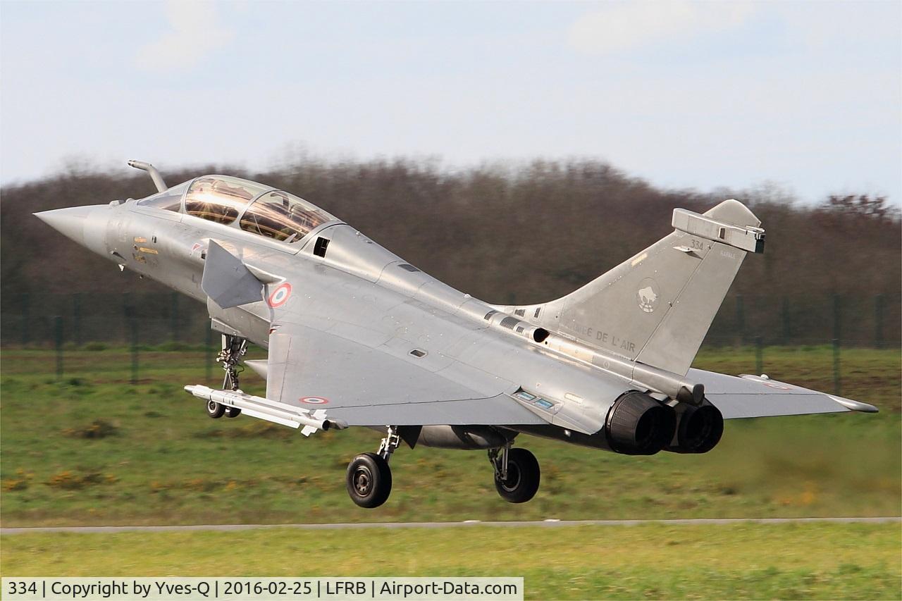 334, Dassault Rafale B C/N 334, Dassault Rafale B, Touch and go rwy 25L, Brest-Bretagne airport (LFRB-BES)