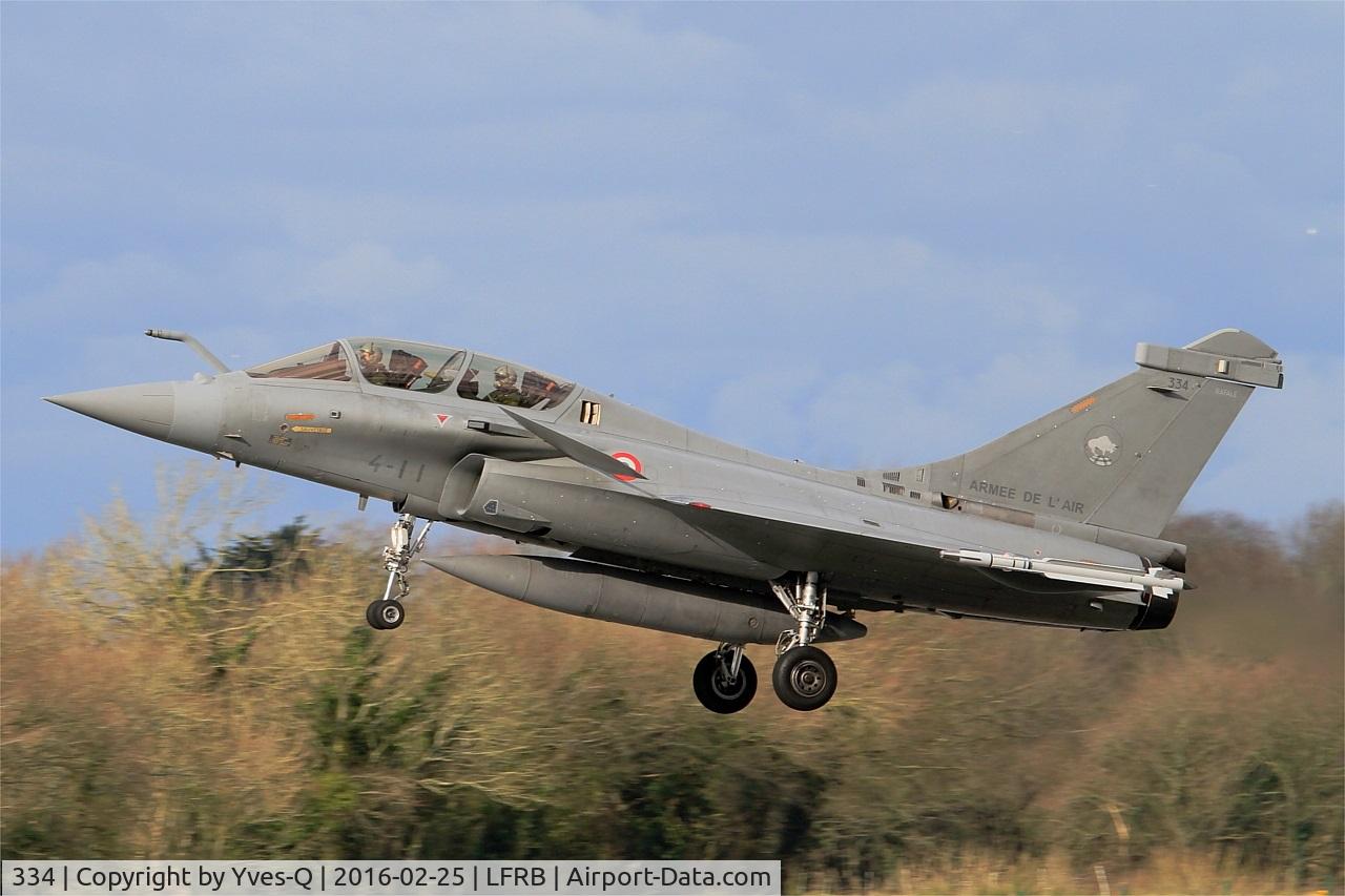 334, Dassault Rafale B C/N 334, Dassault Rafale B, On final for touch and go rwy 25L, Brest-Bretagne airport (LFRB-BES)