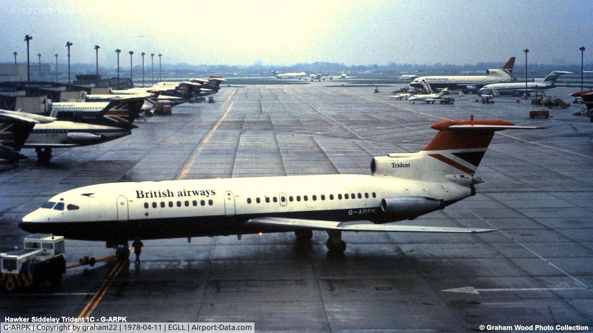G-ARPK, 1964 Hawker Siddeley HS-121 Trident 1C C/N 2111, Heathrow