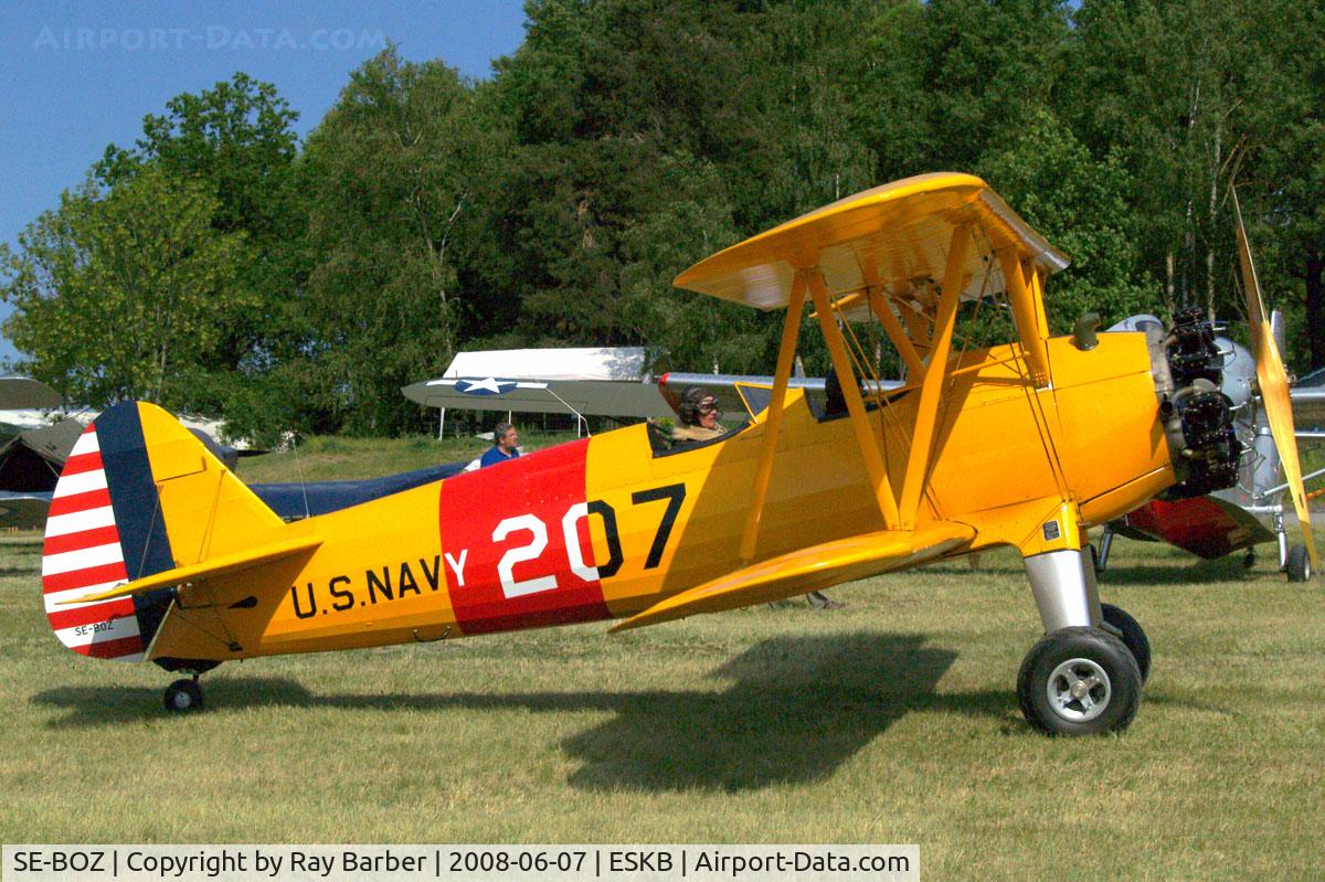 SE-BOZ, 1941 Boeing PT-13B Kaydet (A75) C/N 75-294, Boeing Stearman PT-13B Kaydet [75-294] Stockholm-Barkarby~SE 07/06/2008