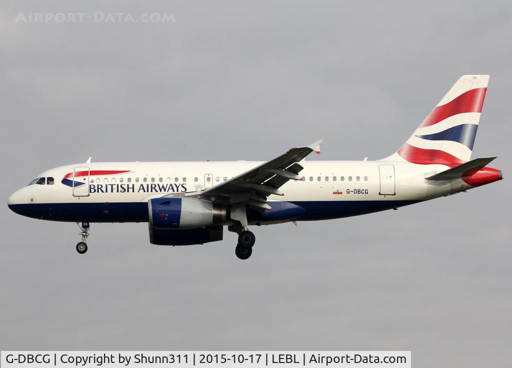 G-DBCG, 2005 Airbus A319-131 C/N 2694, Landing rwy 25R