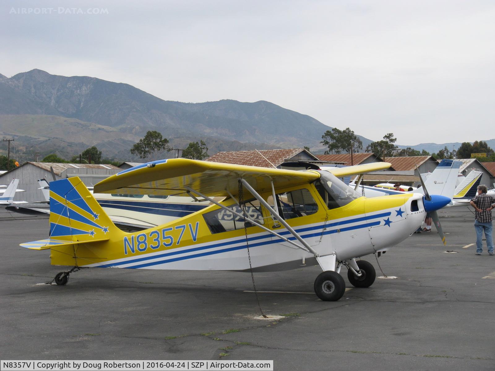 N8357V, 1966 Champion 7GCAA Citabria C/N 136, 1966 Champion 7GCAA CITABRIA, Lycoming O-320 150 hp, on transient lines