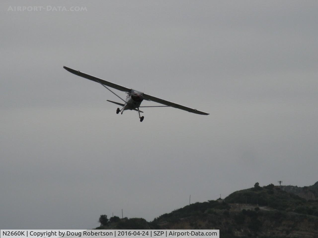 N2660K, 1947 Luscombe 8E Silvaire C/N 5387, 1947 Luscombe 8E SILVAIRE, Continental C85 85 Hp, on short, tight pattern for landing Runway 22L Grass