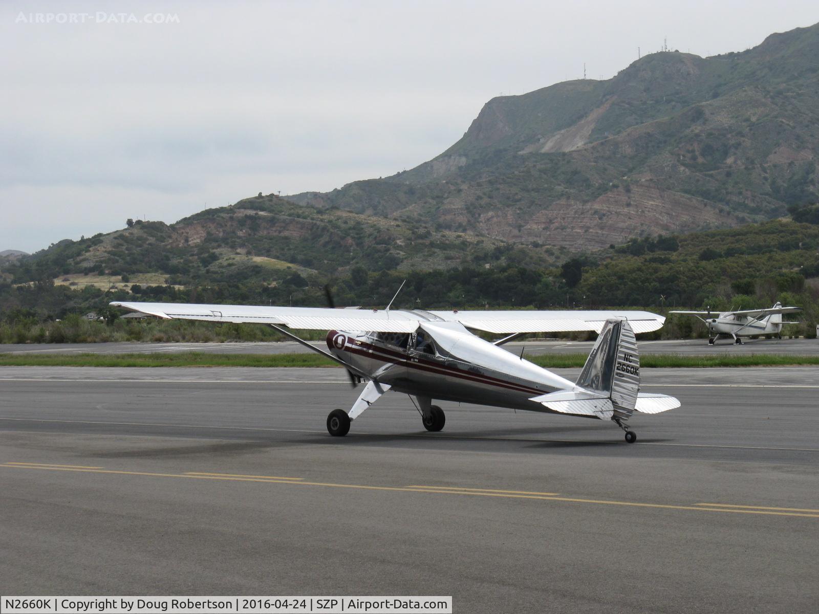 N2660K, 1947 Luscombe 8E Silvaire C/N 5387, 1947 Luscombe 8E SILVAIRE, Continental C85 85 Hp, polished beauty,  taxi to Rwy 22