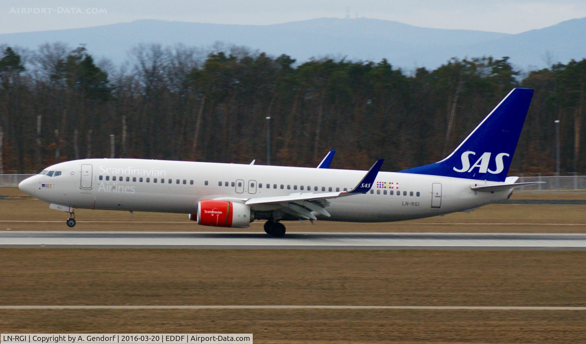 LN-RGI, 2014 Boeing 737-86N C/N 35646, SAS, is here at Frankfurt Rhein/Main(EDDF)