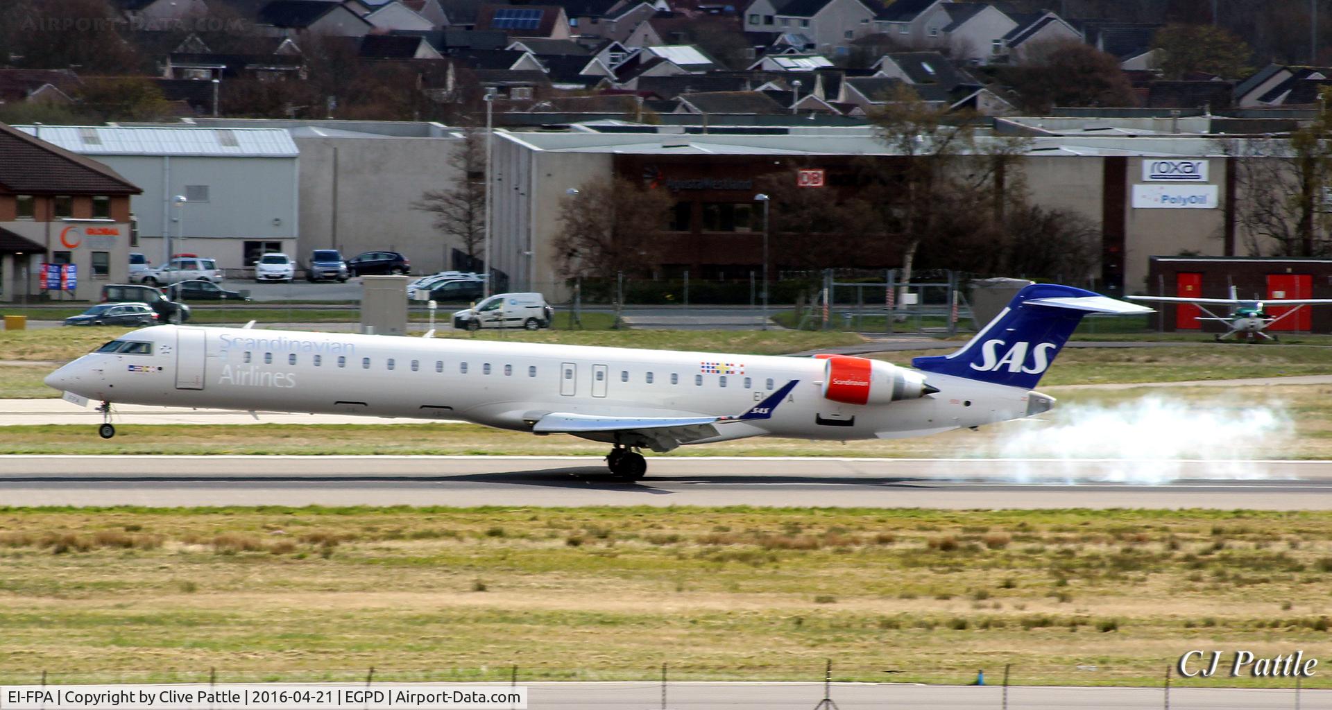 EI-FPA, 2016 Bombardier CRJ-900LR (CL-600-2D24) C/N 15398, Touchdown at Aberdeen EGPD