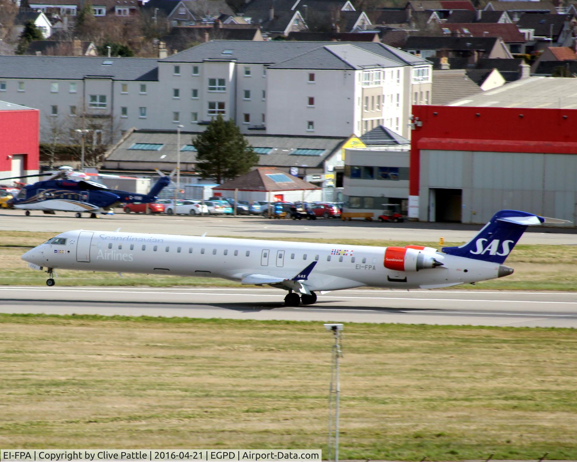 EI-FPA, 2016 Bombardier CRJ-900LR (CL-600-2D24) C/N 15398, Landing roll at Aberdeen EGPD