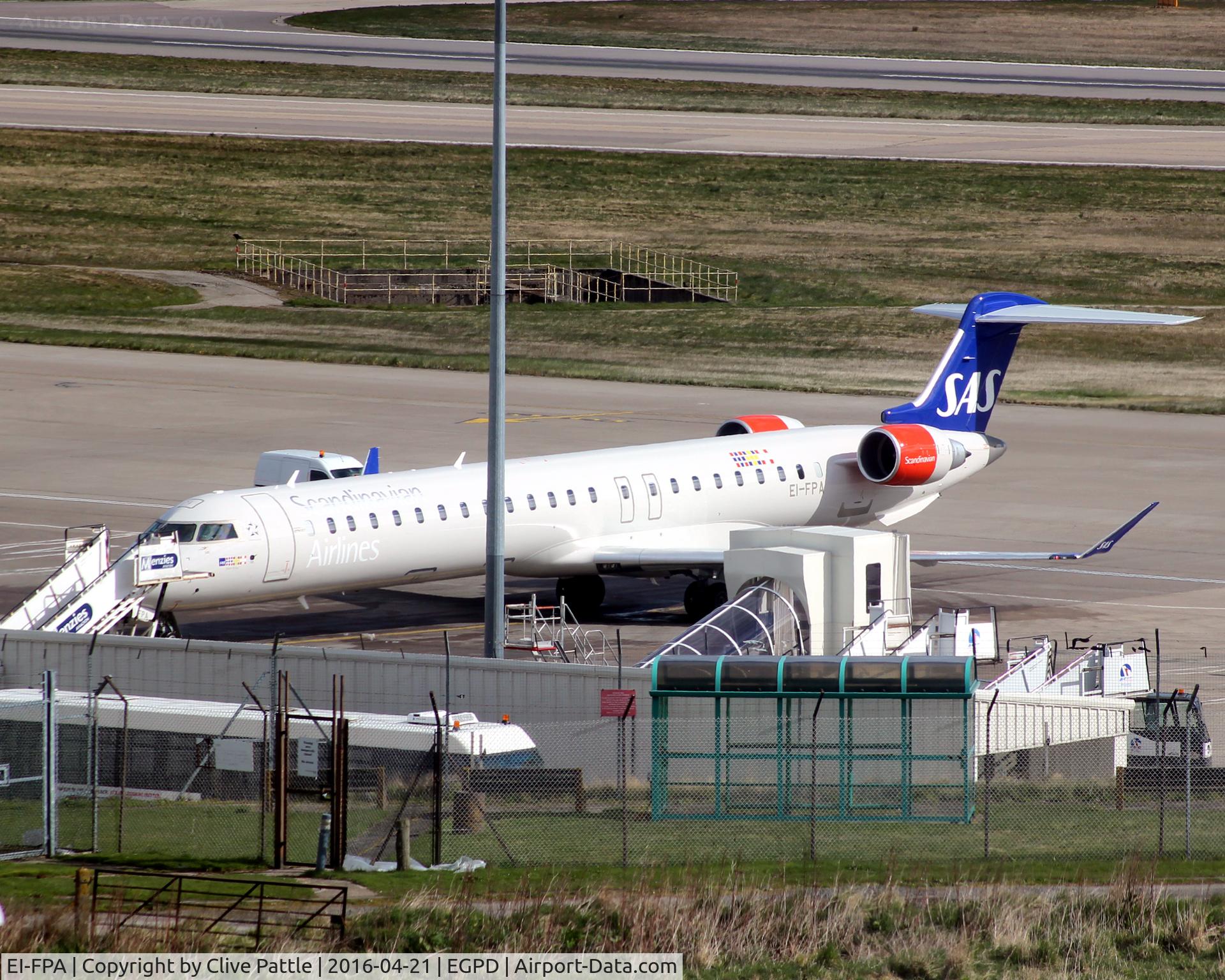 EI-FPA, 2016 Bombardier CRJ-900LR (CL-600-2D24) C/N 15398, At the gate at Aberdeen EGPD