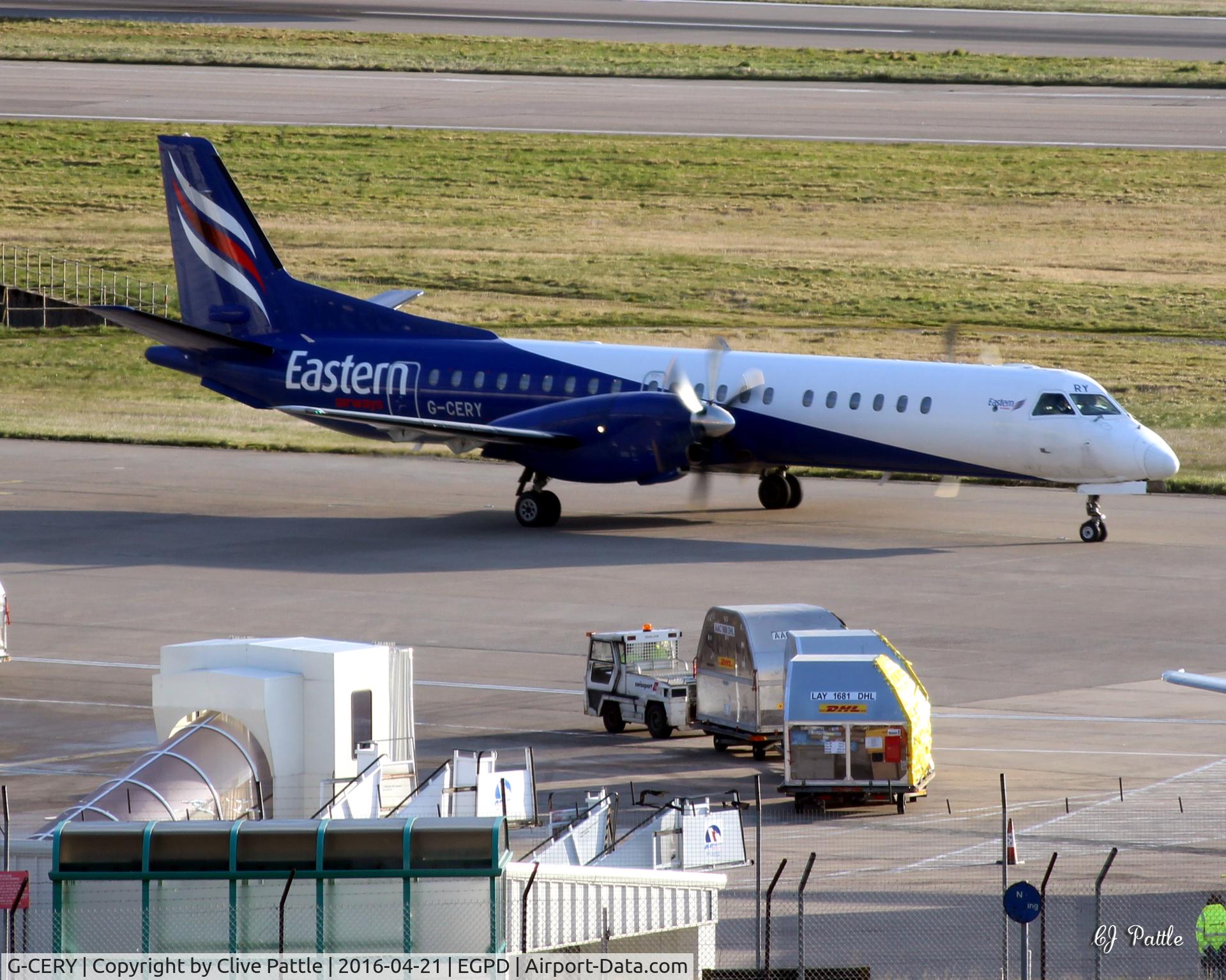 G-CERY, 1994 Saab 2000 C/N 2000-008, at Aberdeen EGPD