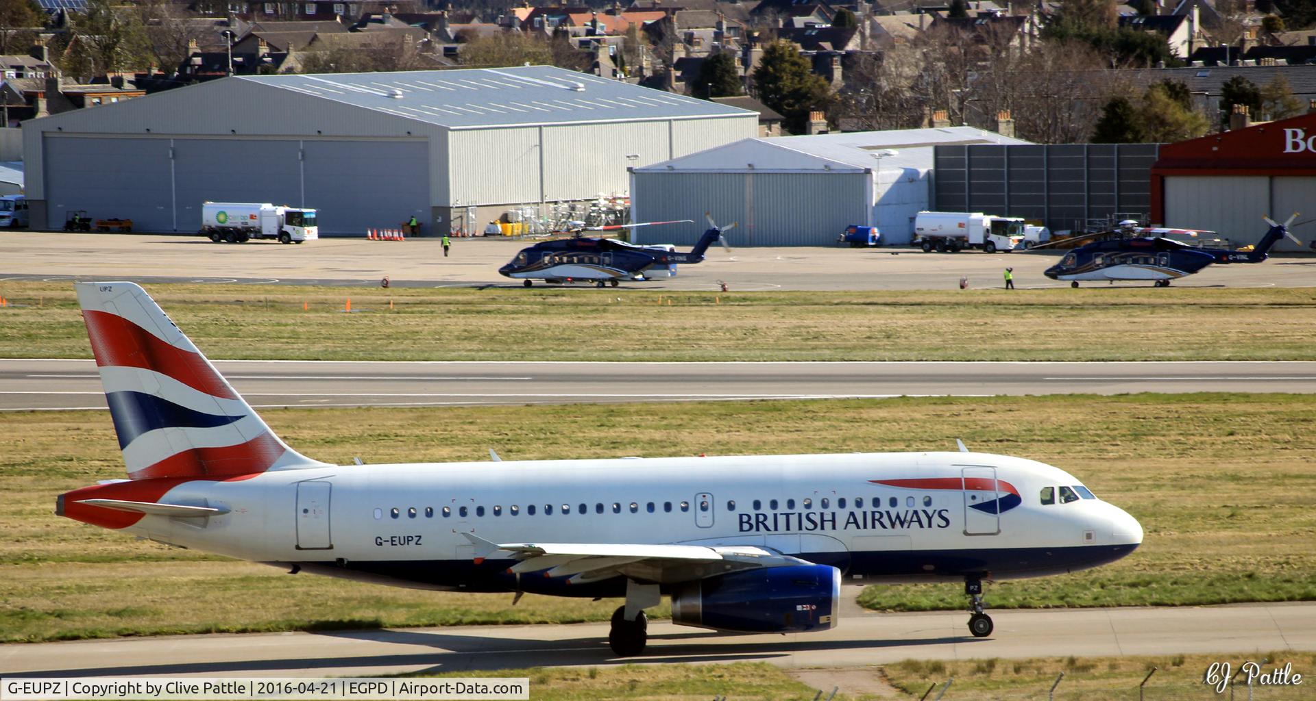 G-EUPZ, 2001 Airbus A319-131 C/N 1510, at Aberdeen EGPD/ABZ