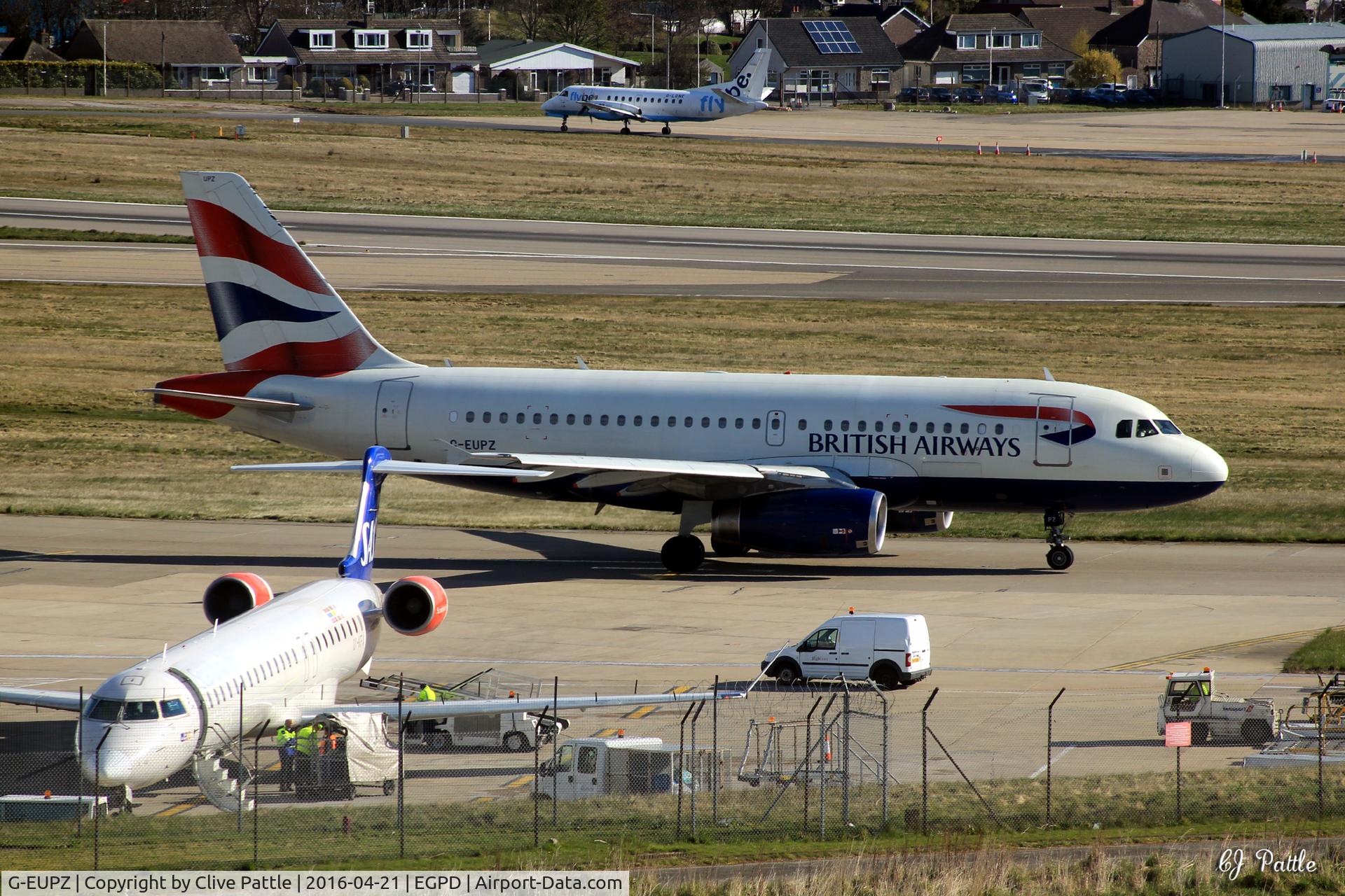 G-EUPZ, 2001 Airbus A319-131 C/N 1510, at Aberdeen EGPD/ABZ