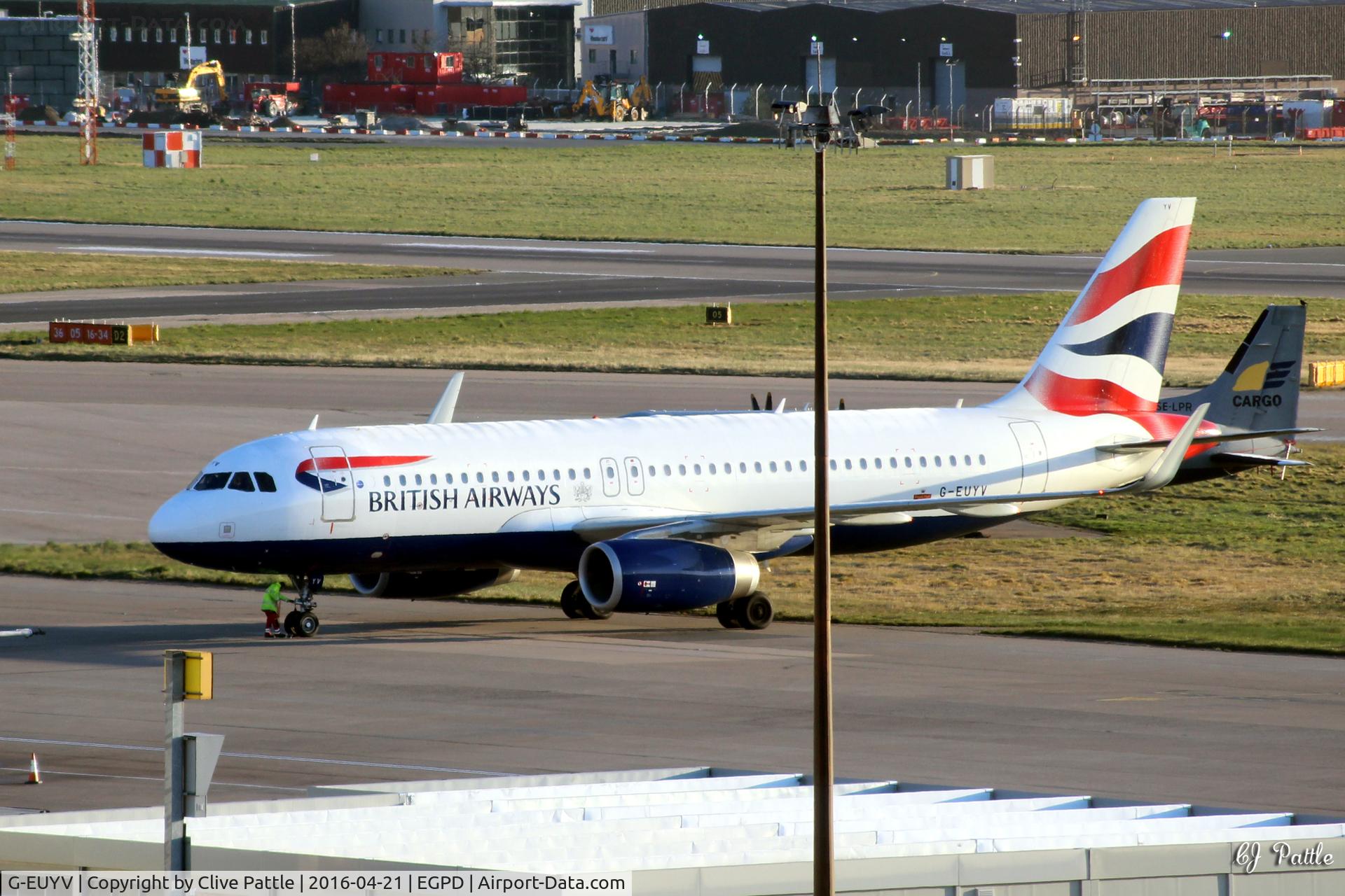 G-EUYV, 2014 Airbus A320-232 C/N 6091, at Aberdeen EGPD/ABZ