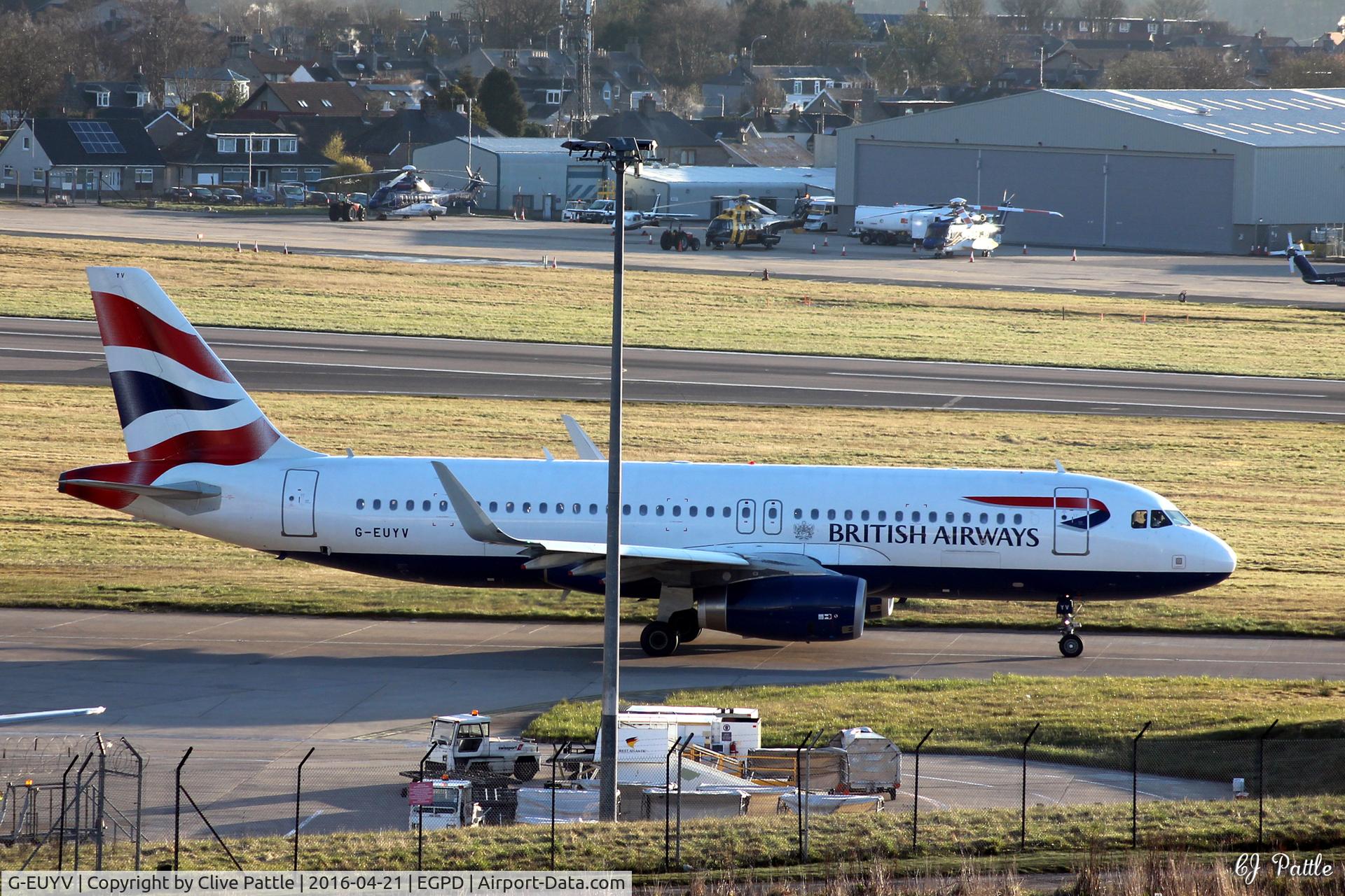 G-EUYV, 2014 Airbus A320-232 C/N 6091, at Aberdeen EGPD/ABZ