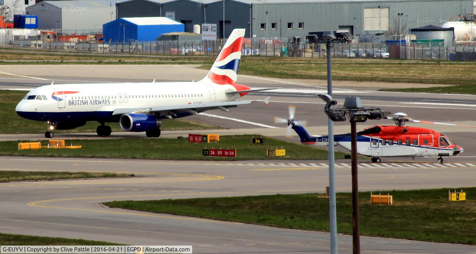 G-EUYV, 2014 Airbus A320-232 C/N 6091, at Aberdeen EGPD/ABZ
