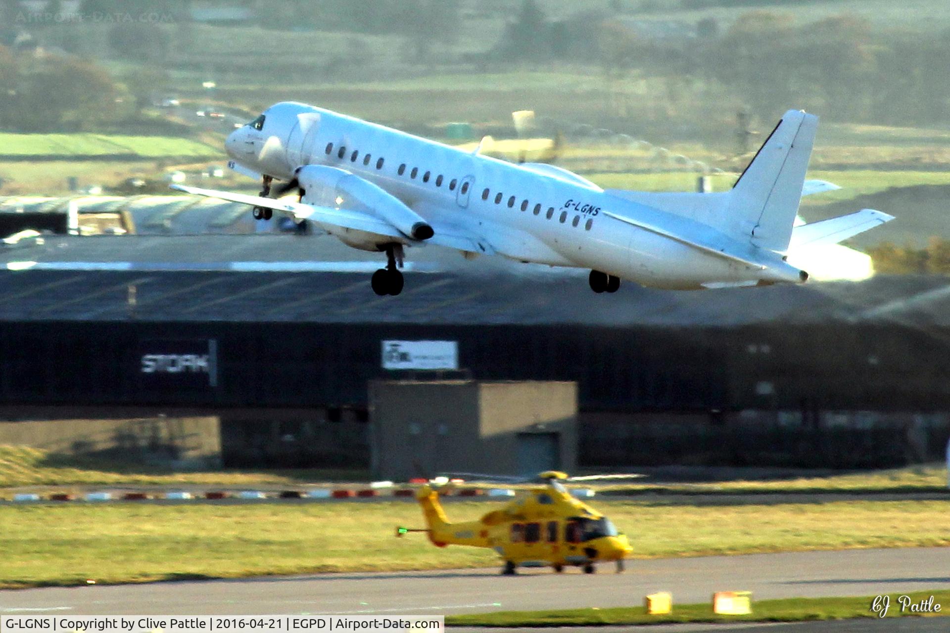 G-LGNS, 1996 Saab 2000 C/N 2000-041, at Aberdeen EGPD/ABZ