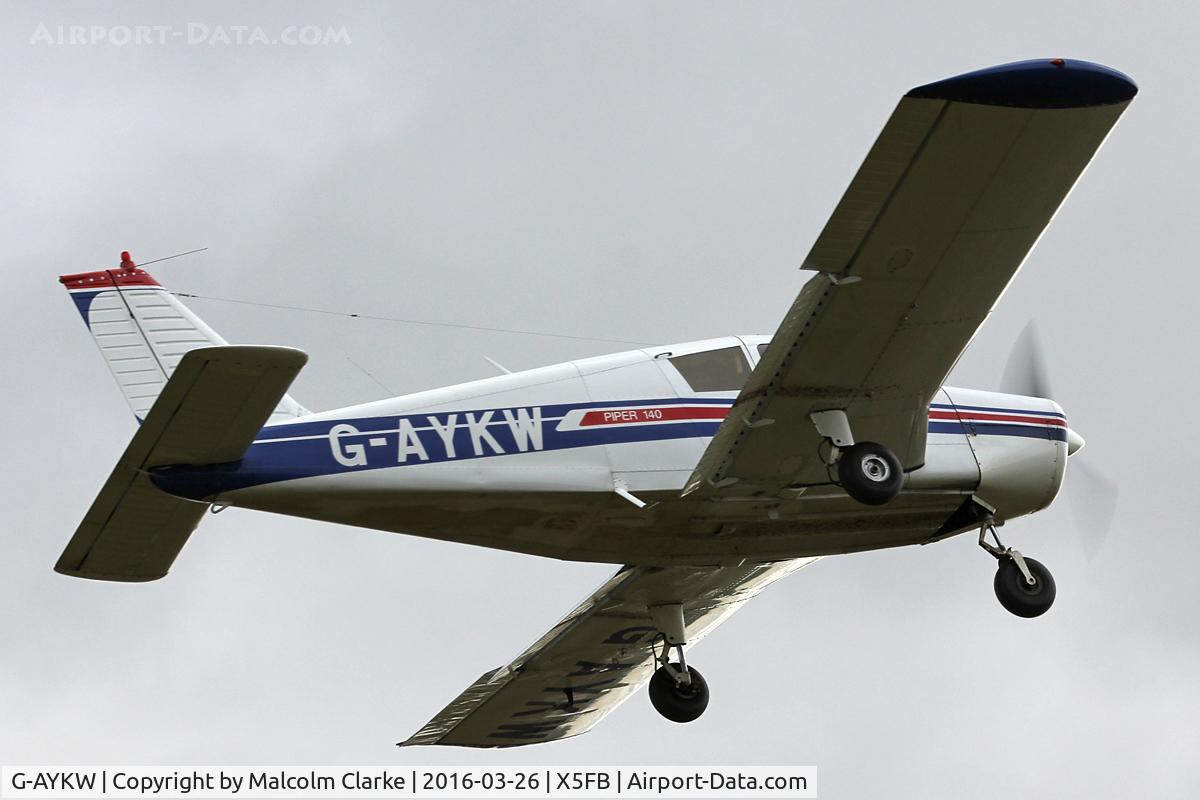 G-AYKW, 1970 Piper PA-28-140 Cherokee C/N 28-26931, Piper PA-28-140 Cherokee, Fishburn Airfield, March 2016.