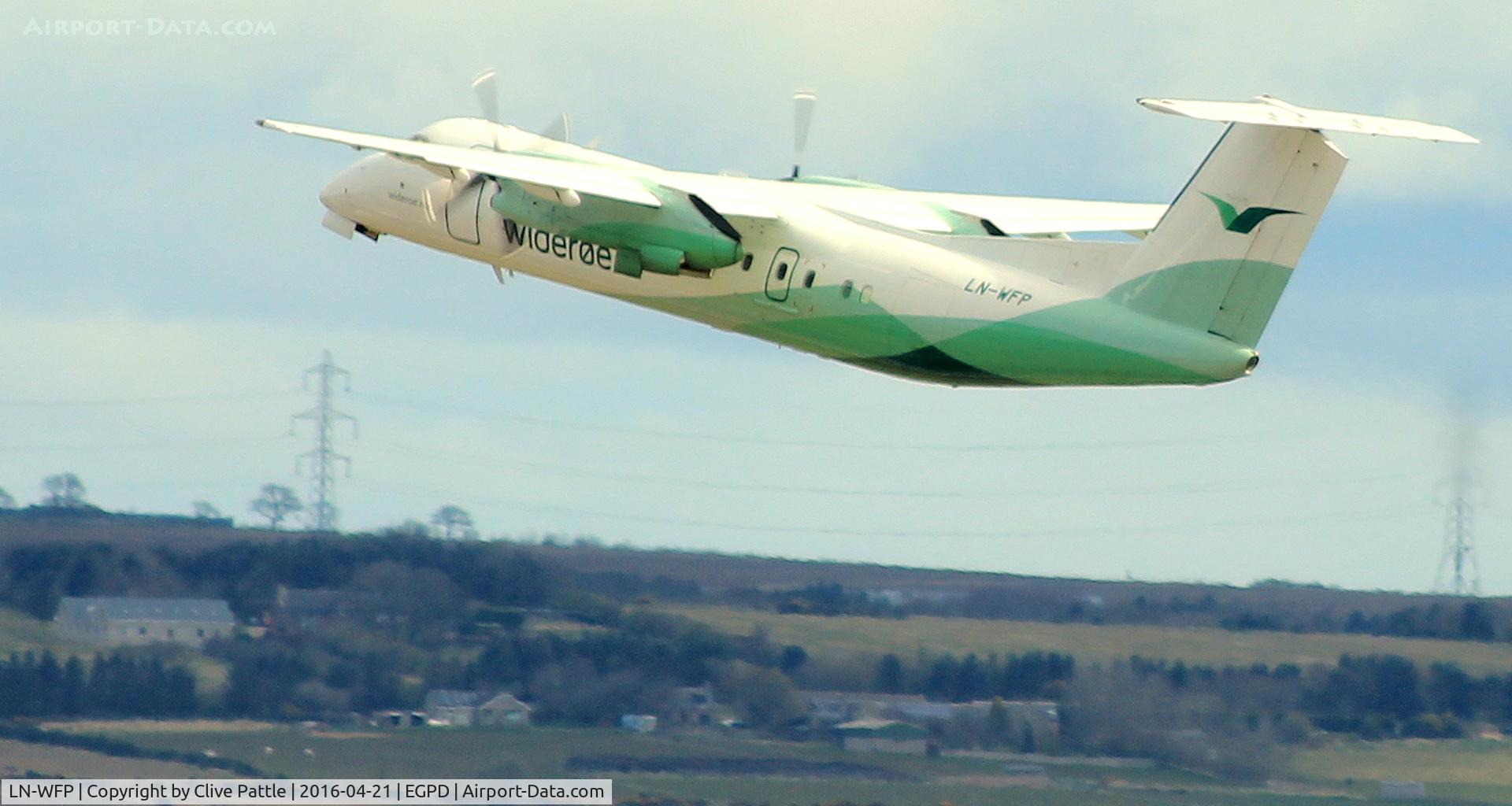 LN-WFP, 1998 De Havilland Canada DHC-8-311Q Dash 8 C/N 495, Departure from Aberdeen EGPD