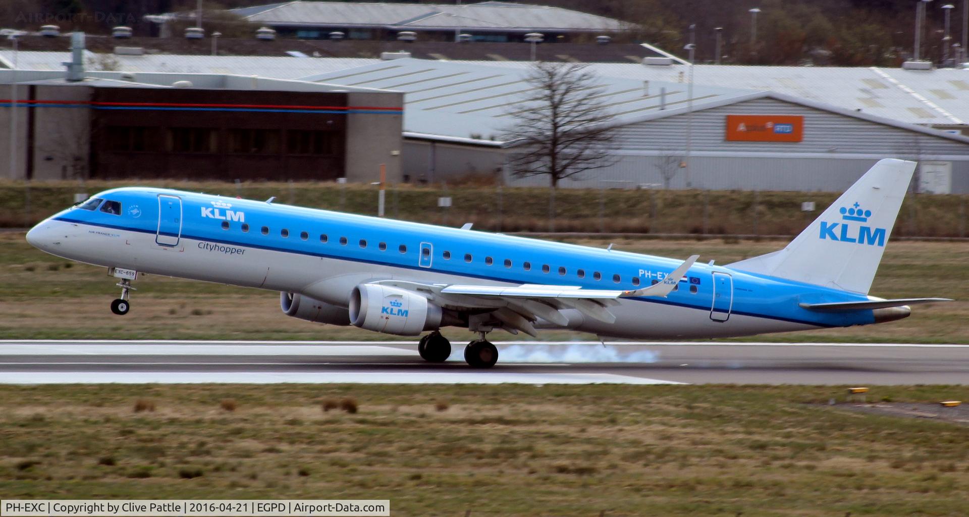PH-EXC, 2014 Embraer 190STD (ERJ-190-100) C/N 19000659, At Aberdeen EGPD