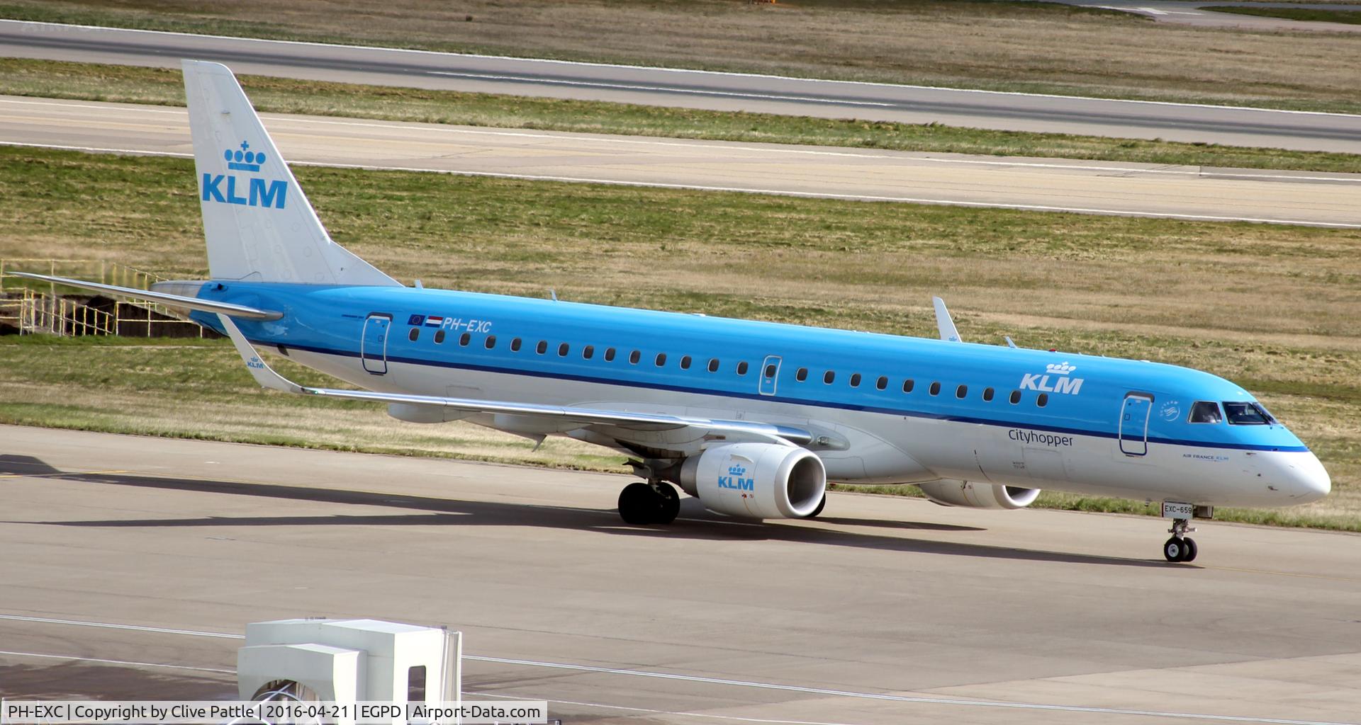PH-EXC, 2014 Embraer 190STD (ERJ-190-100) C/N 19000659, At Aberdeen EGPD