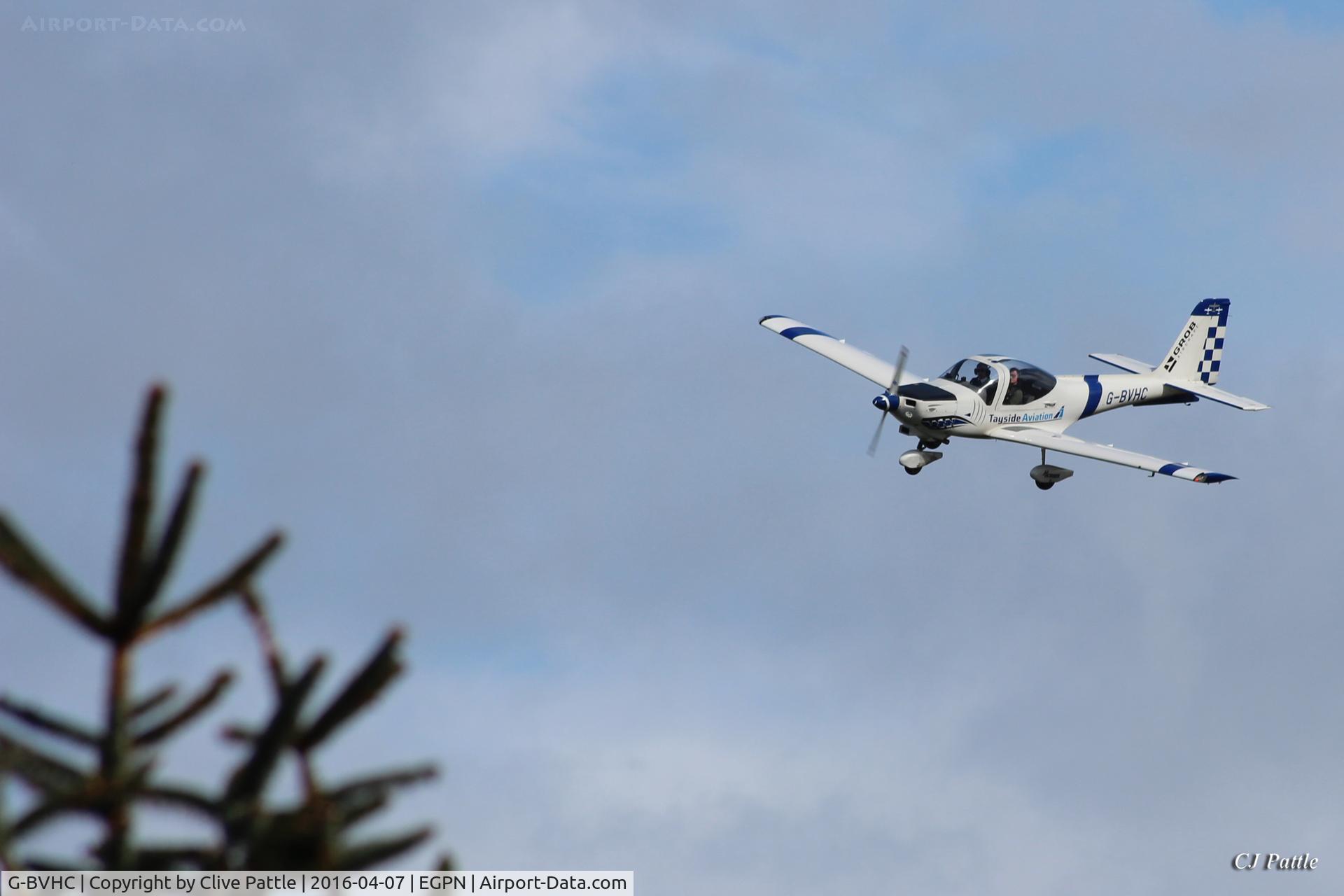 G-BVHC, 1994 Grob G-115D-2 C/N 82005, Turning onto finals to land at Dundee Riverside EGPN/DND
