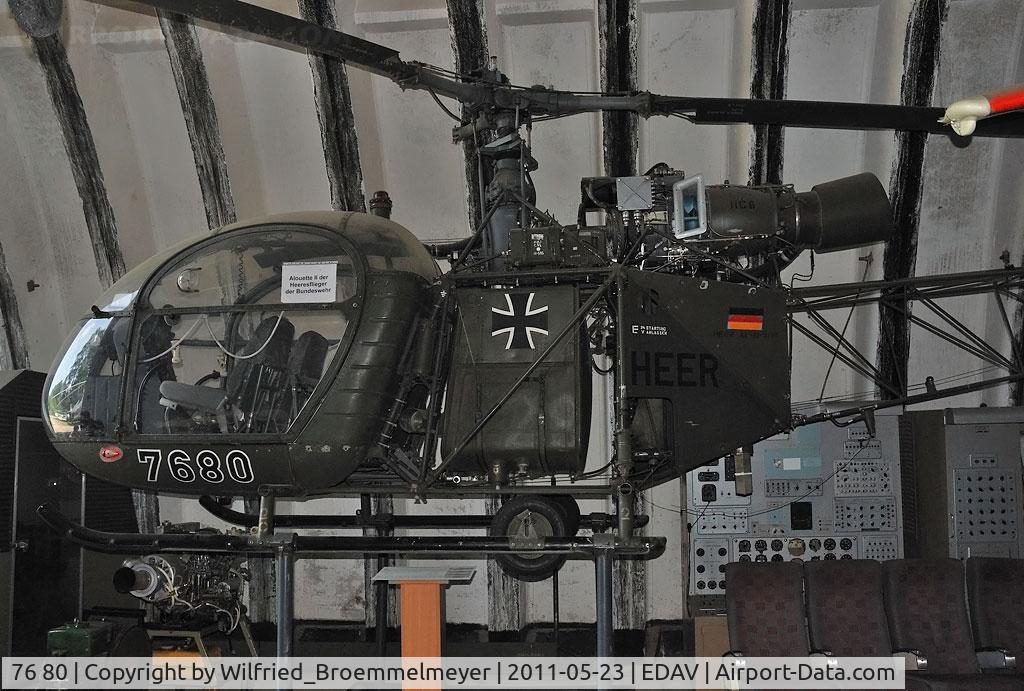 76 80, Sud SE-3130 Alouette II C/N 1765/C417, Displayed at Finow Air Museum