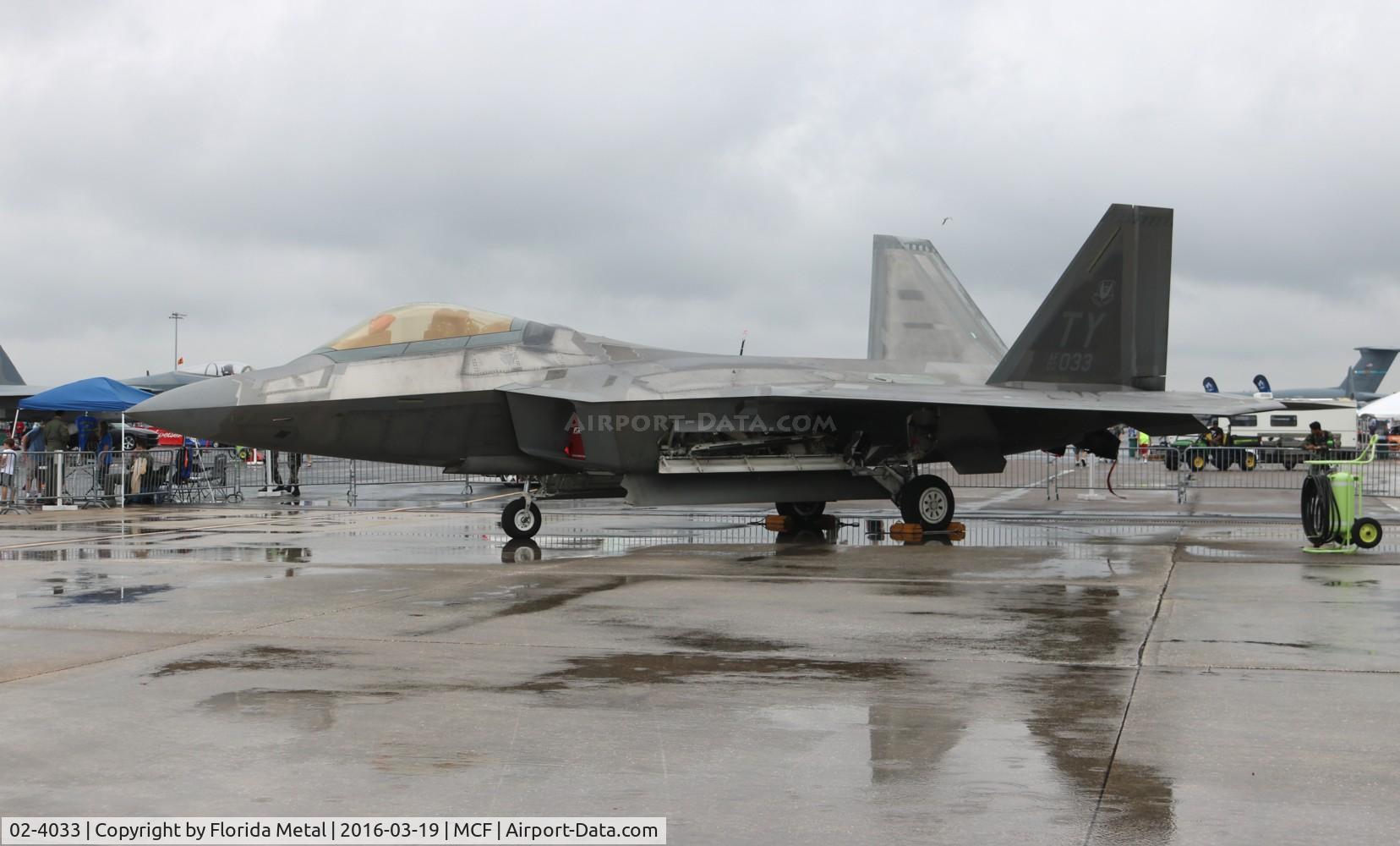 02-4033, 2002 Lockheed Martin F-22A Raptor C/N 645-4033, F-22A Raptor