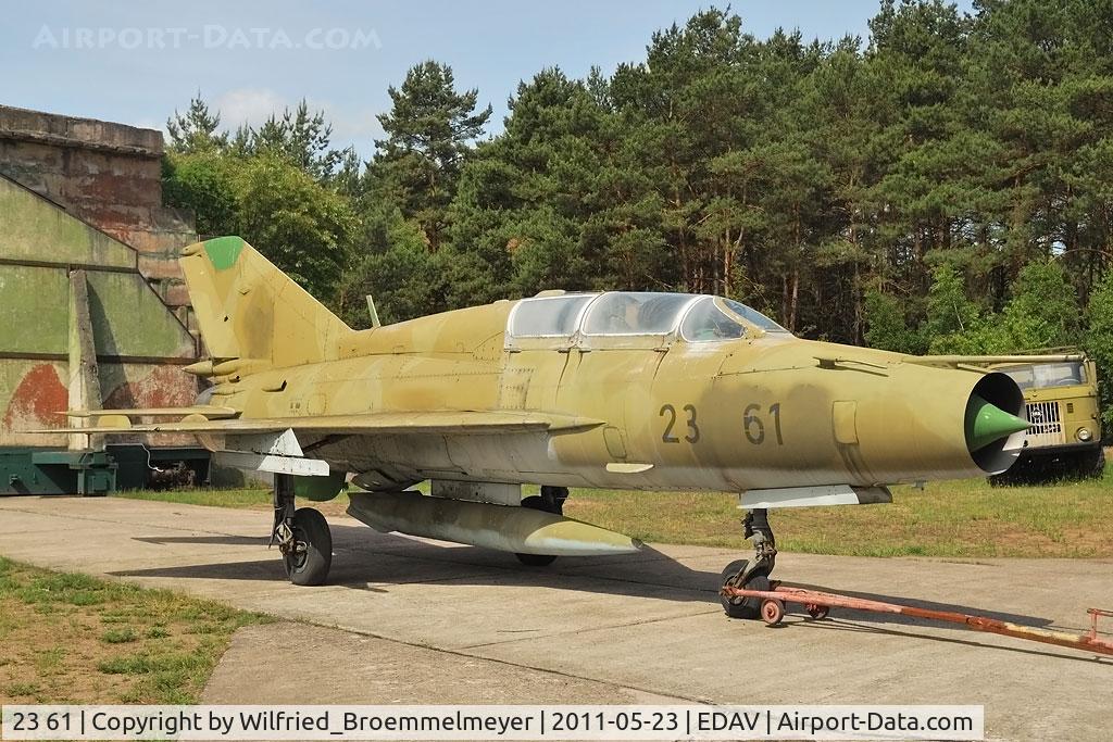 23 61, 1974 Mikoyan-Gurevich MiG-21UM C/N 516915006, Displayed at Finow Air Museum
