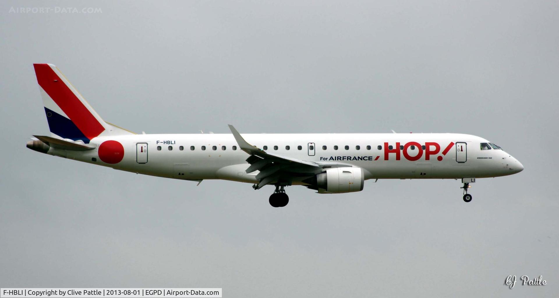 F-HBLI, 2009 Embraer 190LR (ERJ-190-100LR) C/N 19000298, Landing at Aberdeen EGPD