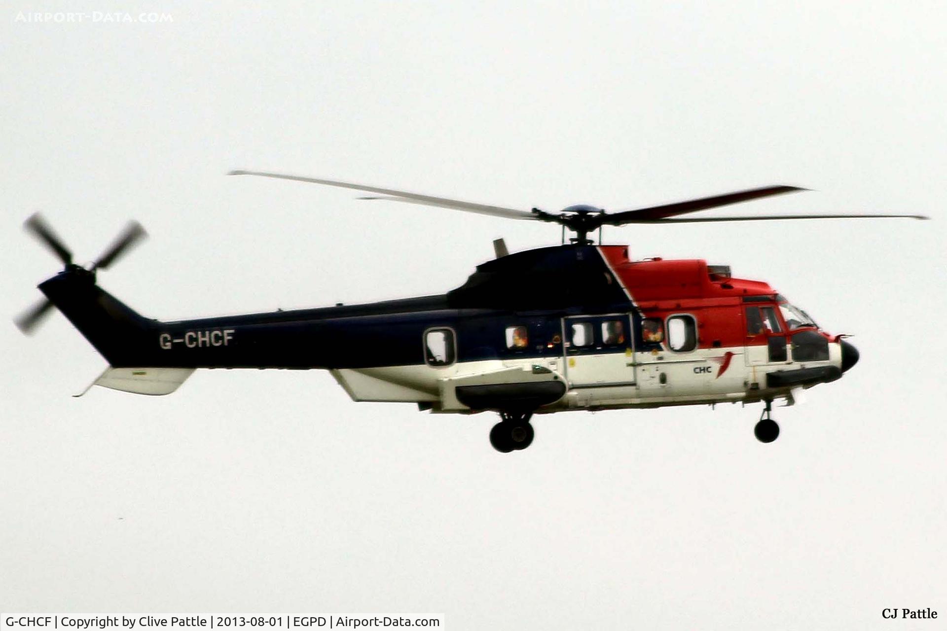G-CHCF, 2001 Eurocopter AS-332L2 Super Puma Mk2 C/N 2567, Landing at Aberdeen EGPD