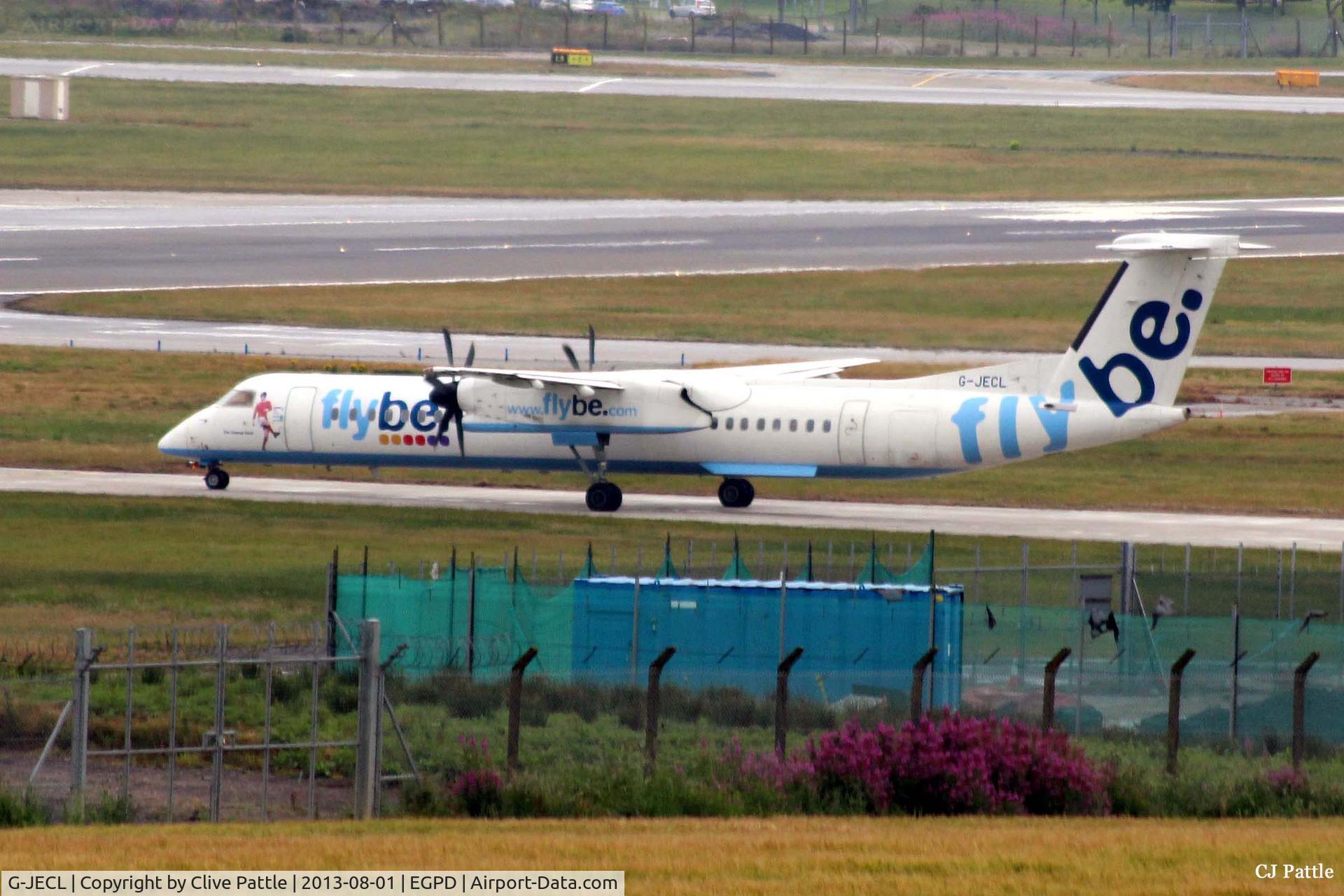 G-JECL, 2005 De Havilland Canada DHC-8-402Q Dash 8 C/N 4114, at Aberdeen EGPD