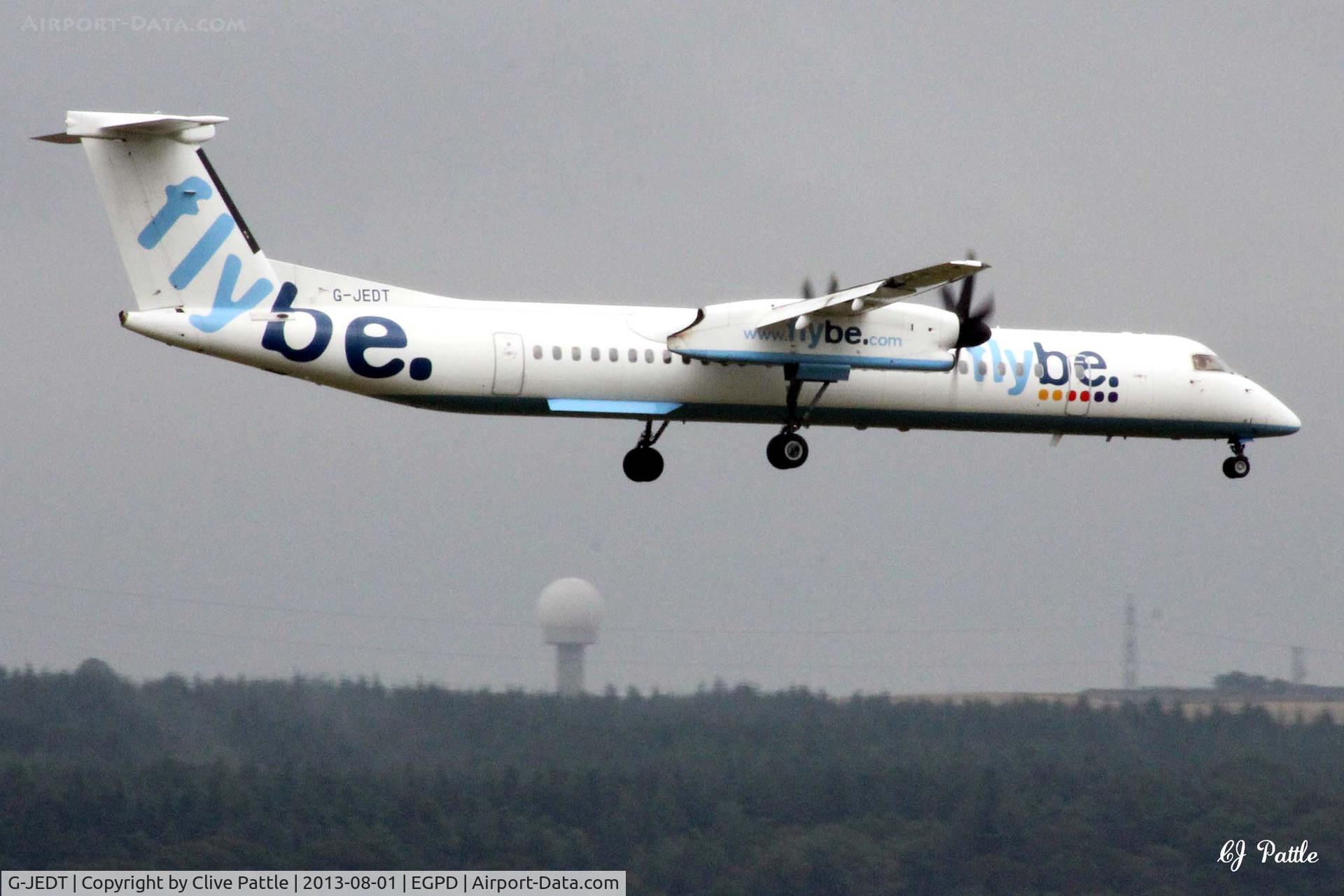 G-JEDT, 2003 De Havilland Canada DHC-8-402Q Dash 8 C/N 4088, Landing at Aberdeen EGPD