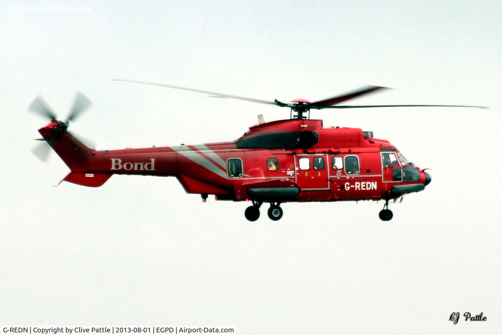 G-REDN, 2004 Eurocopter AS-332L-2 Super Puma C/N 2616, Landing at Aberdeen EGPD